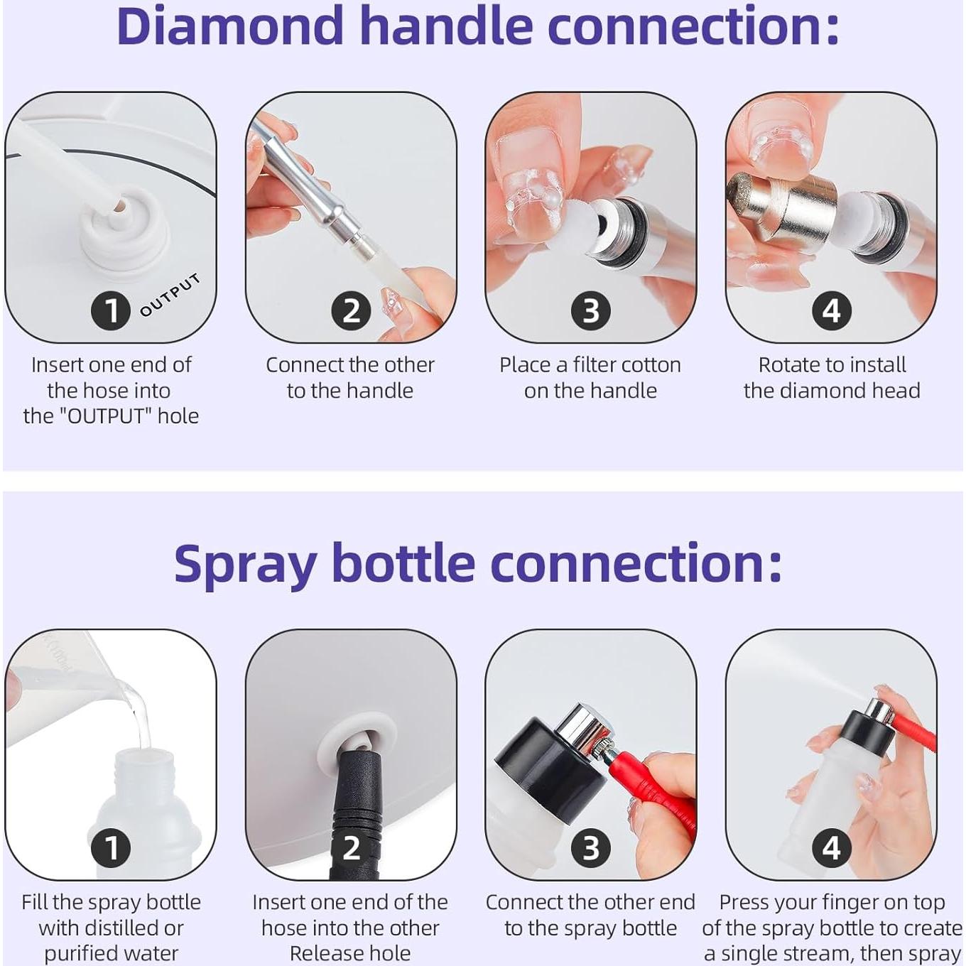 Máquina de Microdermoabrasión Diamante IeBilif 3 en 1 con Vacío