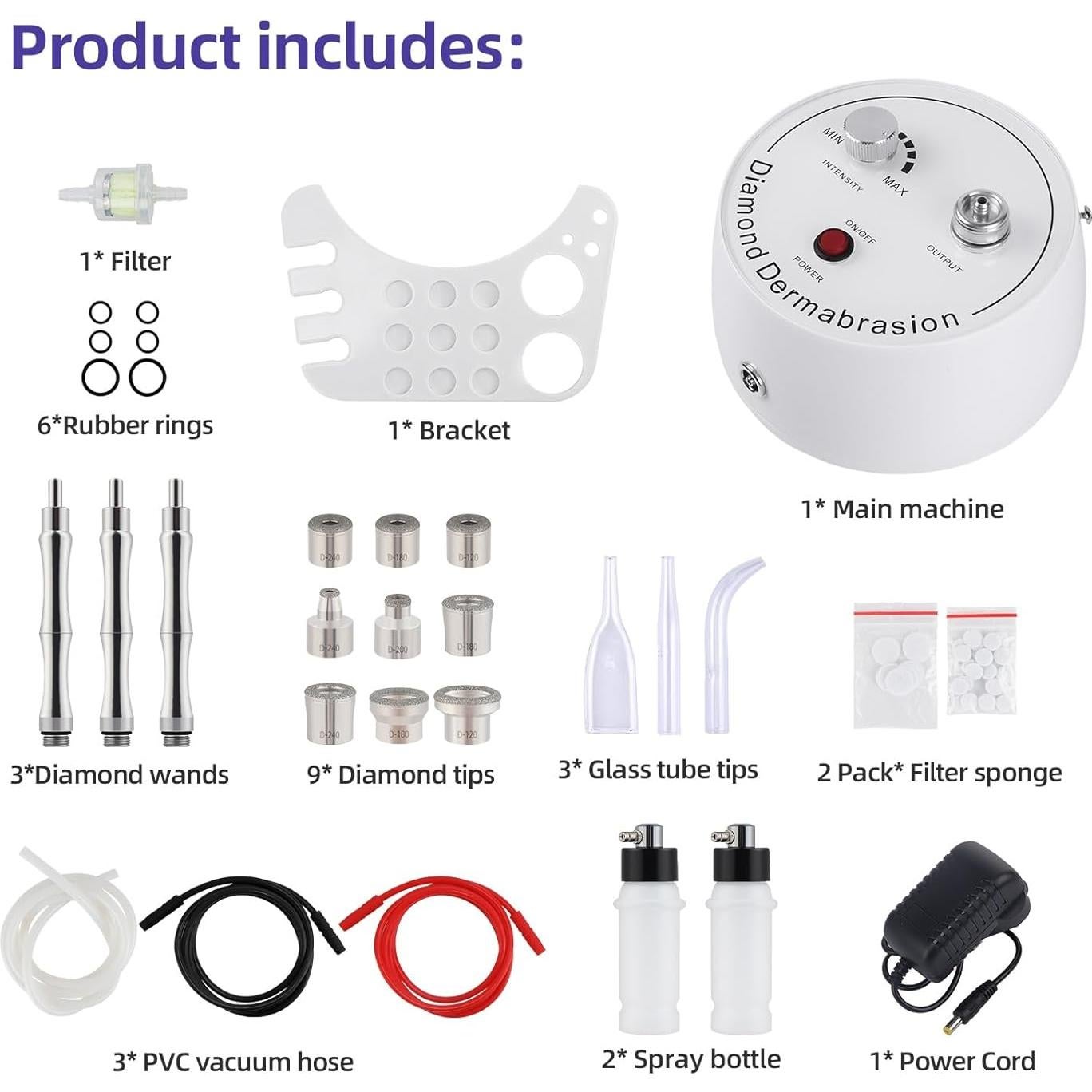 Máquina de Microdermoabrasión Diamante IeBilif 3 en 1 con Vacío