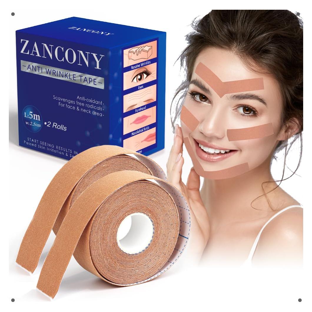Cinta Antiarrugas Facial Zancony - 2 Rollos de 2.5 cm