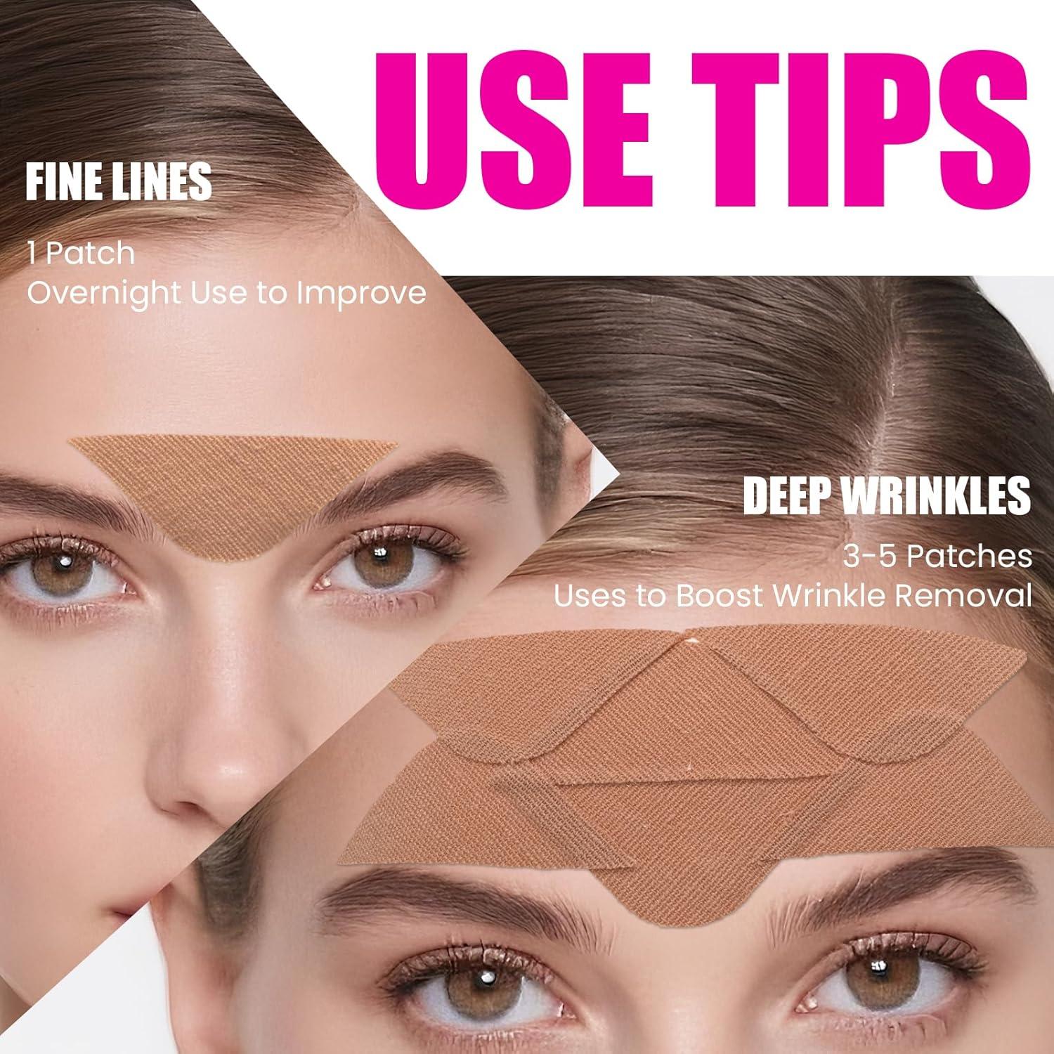 Parches Antiarrugas Akissos 80 PCS Cinta Facial Hipoalergénica