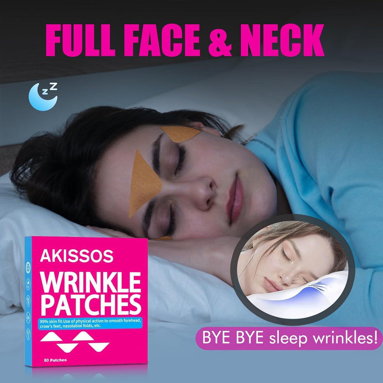 Parches Antiarrugas Akissos 80 PCS Cinta Facial Hipoalergénica