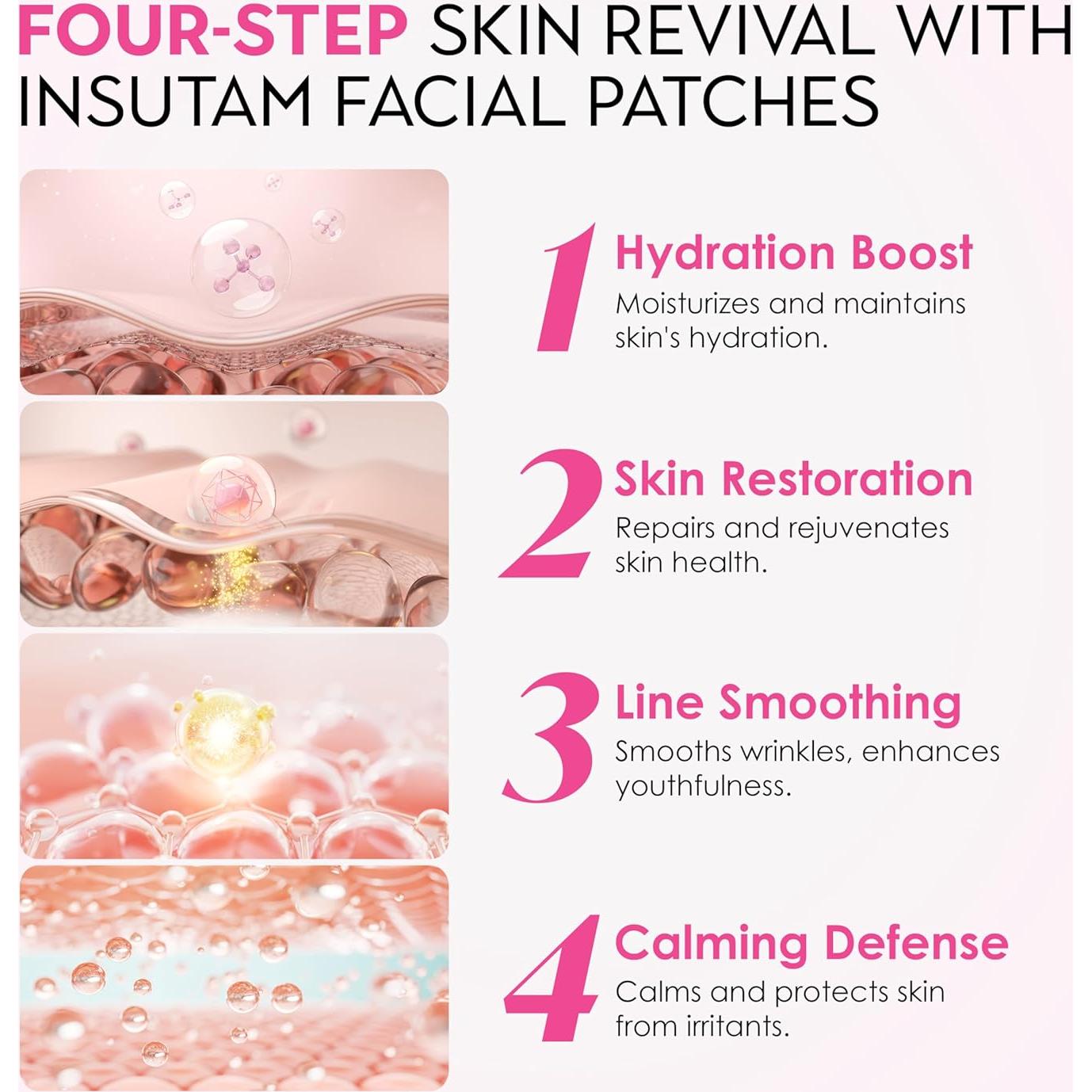 Parche Antiarrugas Nocturno Insutam para Mujeres - 16.5x10.4 cm