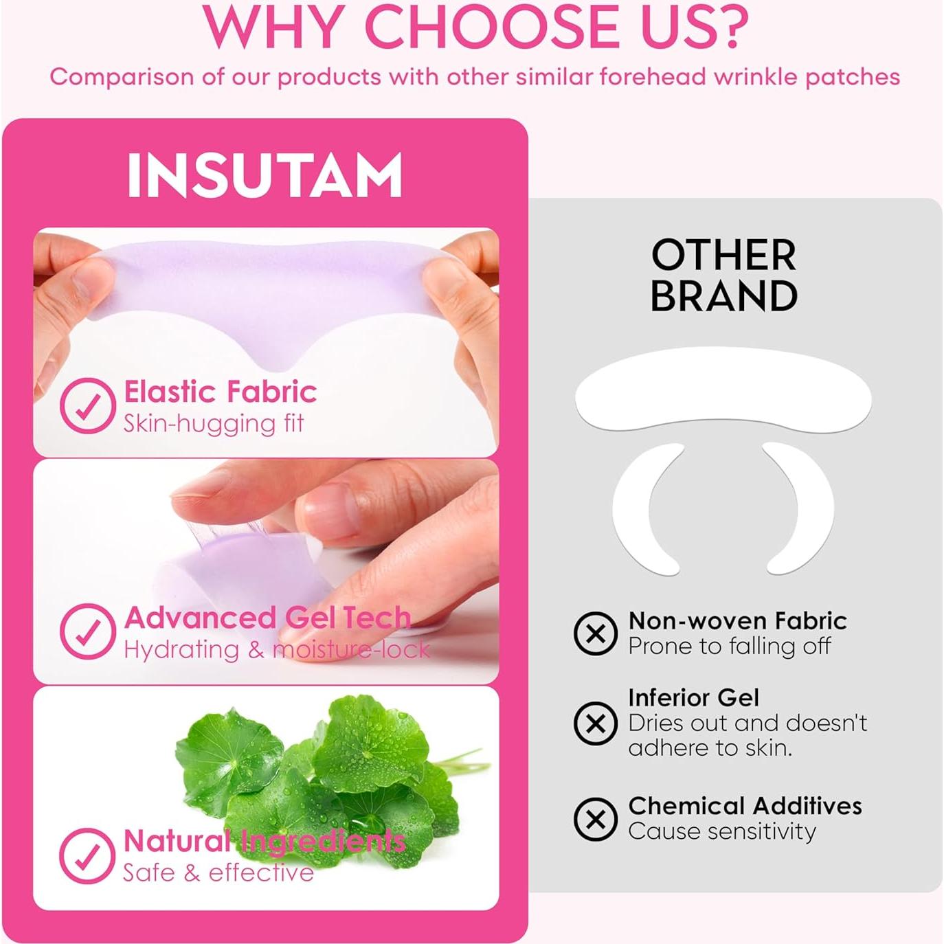 Parche Antiarrugas Nocturno Insutam para Mujeres - 16.5x10.4 cm