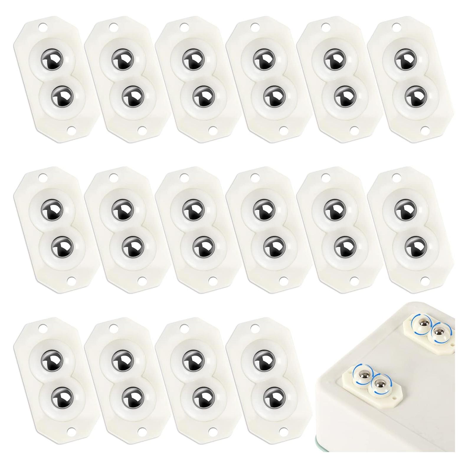 Ruedas Mini Caster NOVWANG 16 Pcs Adhesivas 30 kg 360°