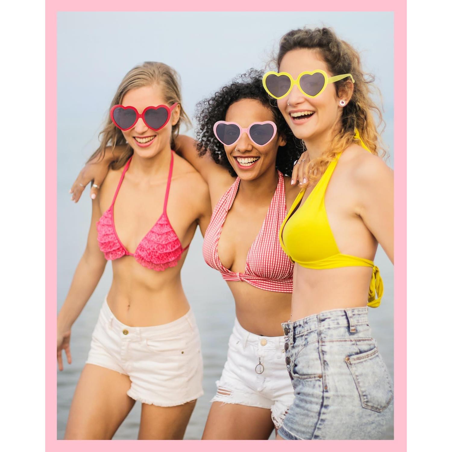 Gafas de Sol Corazón Difracción UV400 para Fiesta Rave