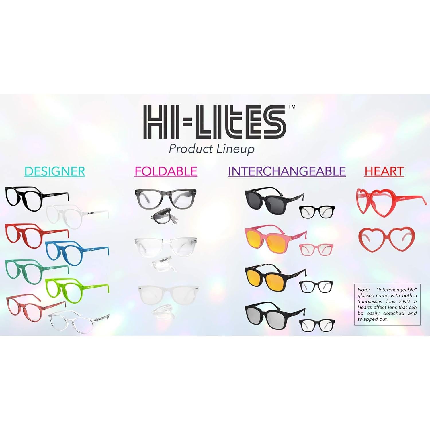 Gafas HI-LITES Efecto Corazón para Conciertos y Festivales