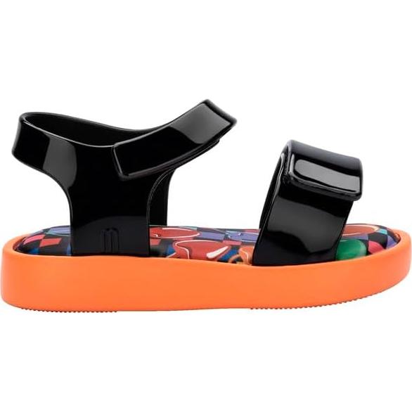 Sandalias Mini Melissa Jump para Niños - Gel Naranja/Negro
