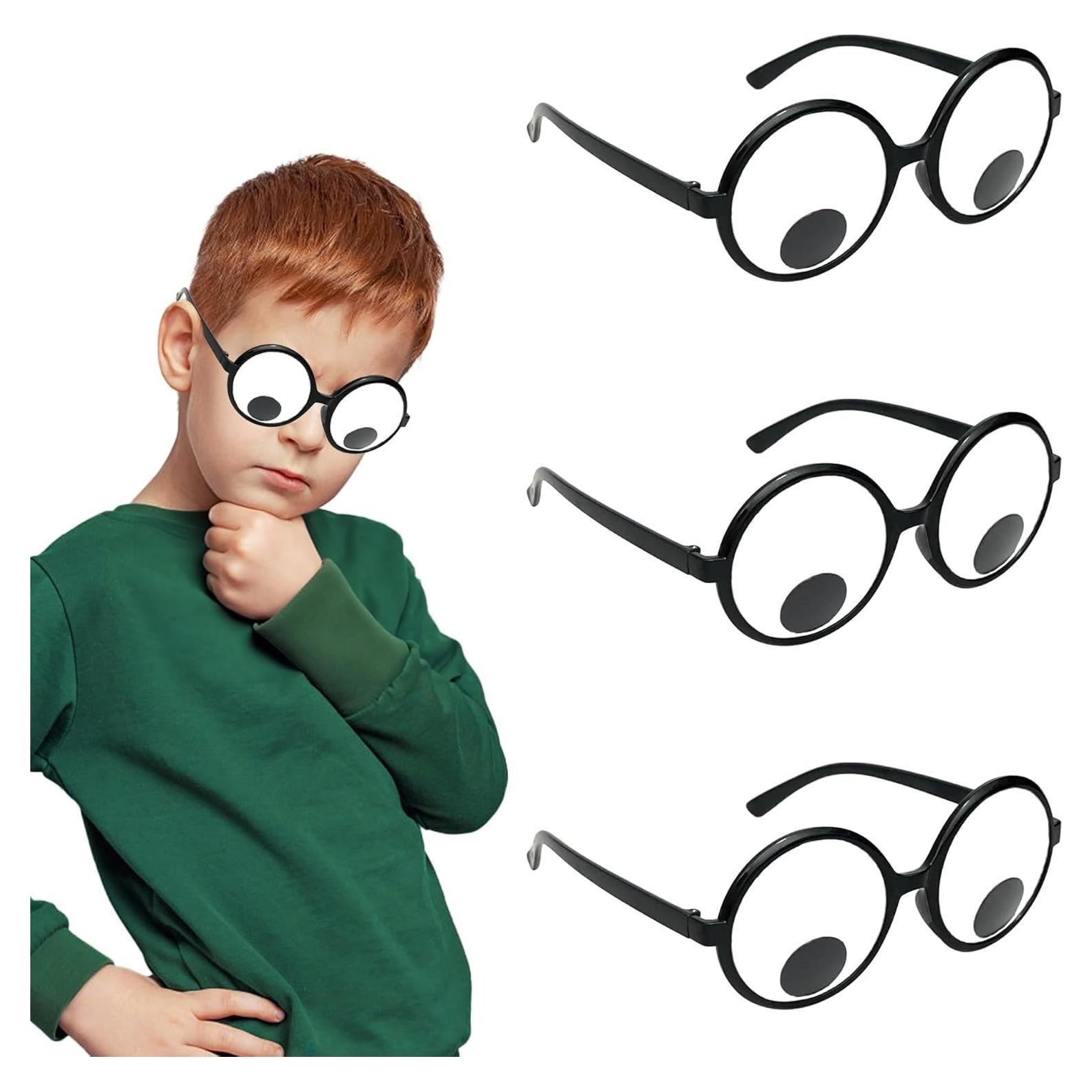Gafas Divertidas Ojos Locos 3 Pcs - Accesorios de Disfraz