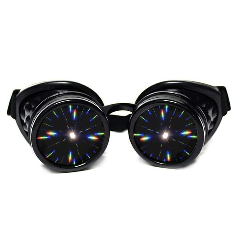 Gafas de Difracción GloFX Negras Acolchadas con Lentes Tintadas