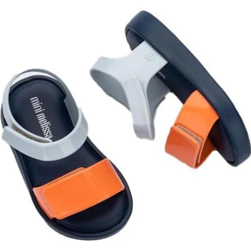 Sandalias Mini Melissa Jump para Bebés 20cm Azul/Naranja