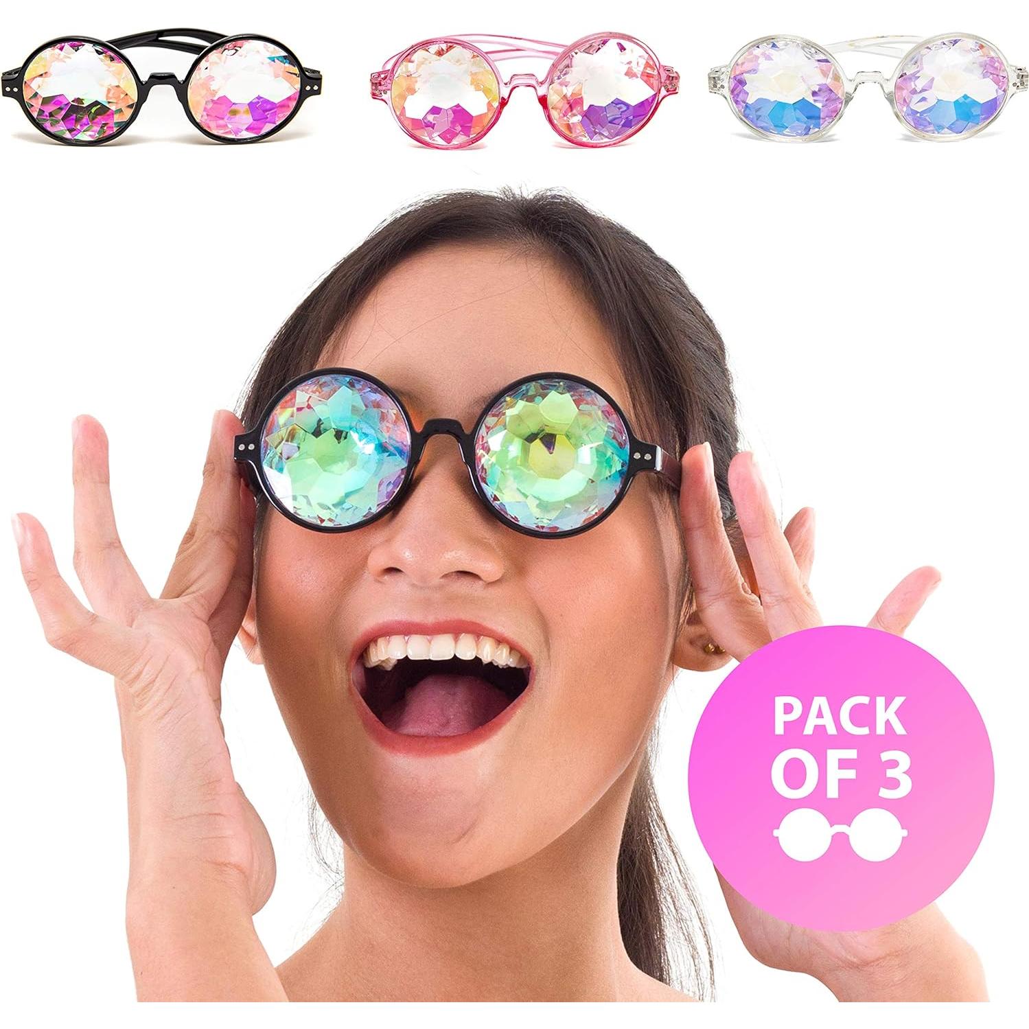 Gafas Kaleidoscópicas SoJourner Bags - 3 Pack Psicodélicas
