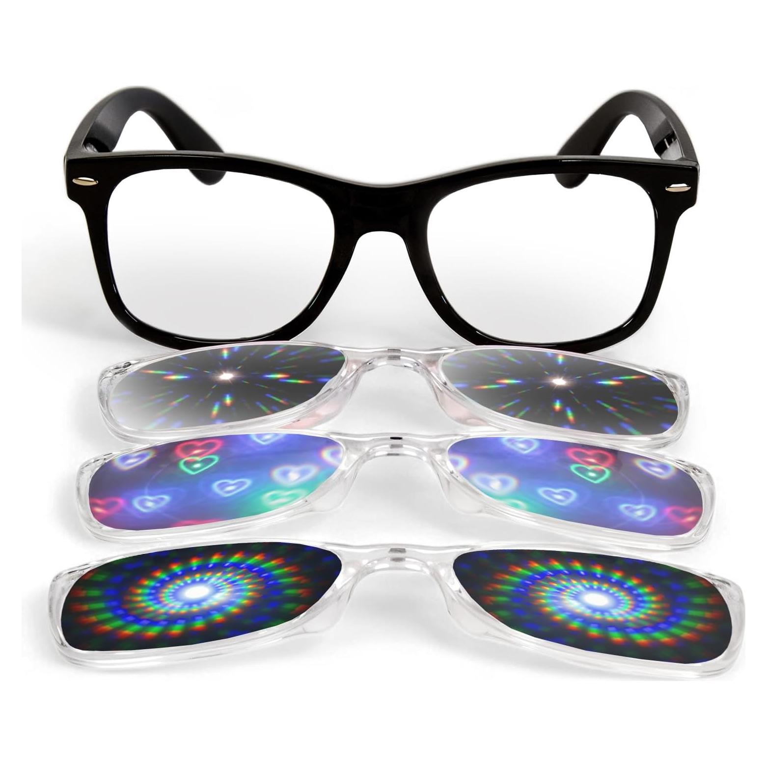 Gafas de Difracción GloFX Snap-On con Lentes Intercambiables