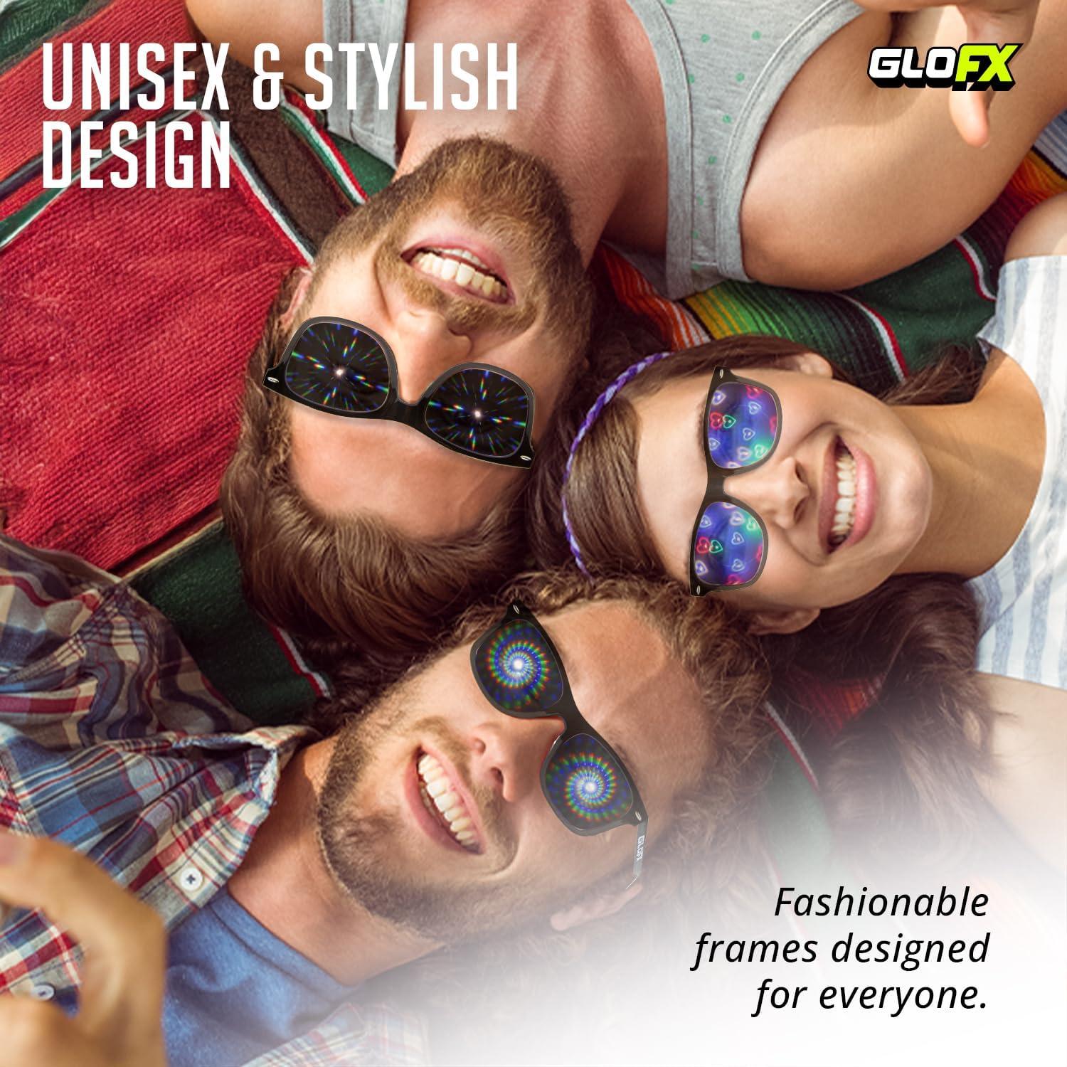 Gafas de Difracción GloFX Snap-On con Lentes Intercambiables