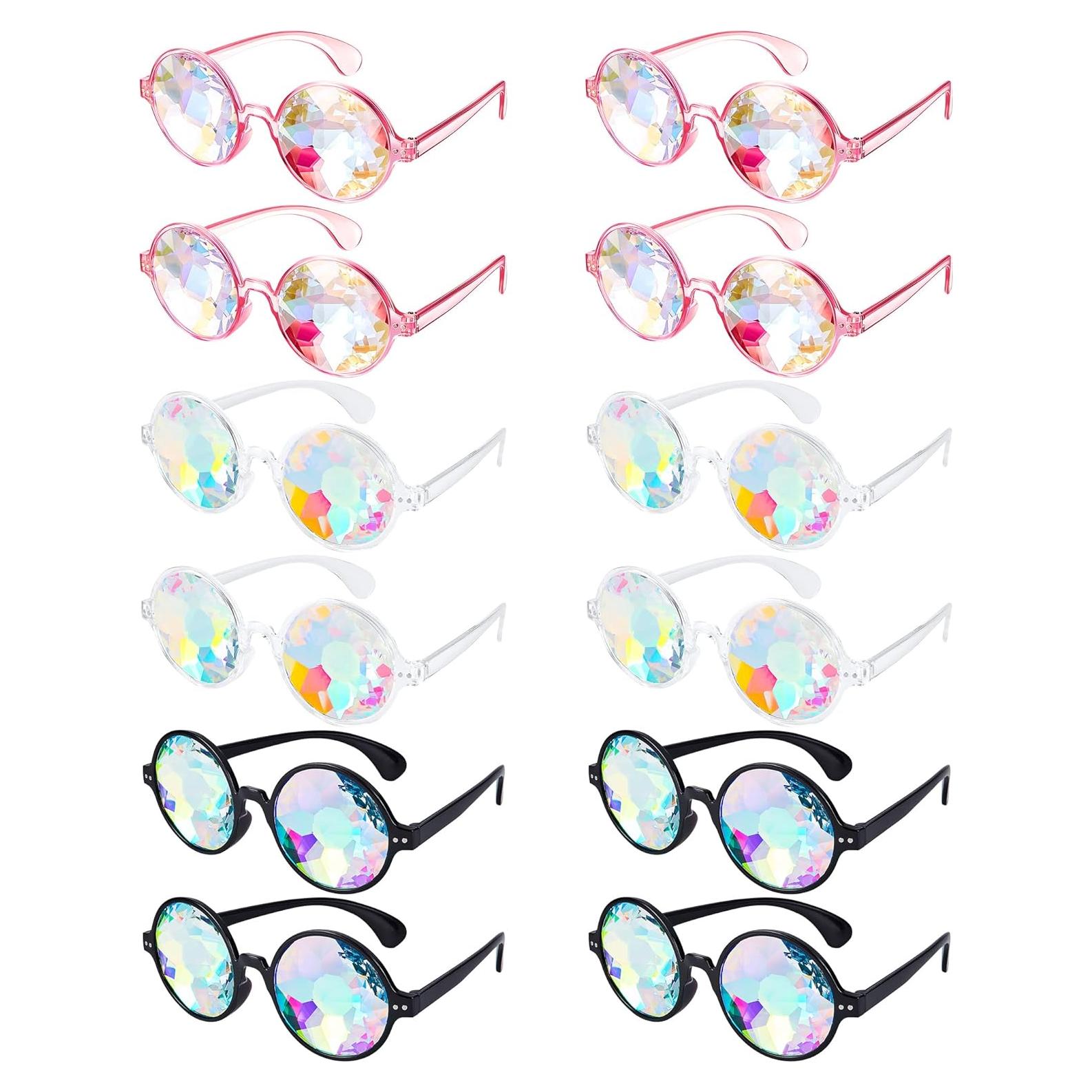 Gafas de Sol Kaleidoscopio Frienda - 12 Pares Psicodélicas
