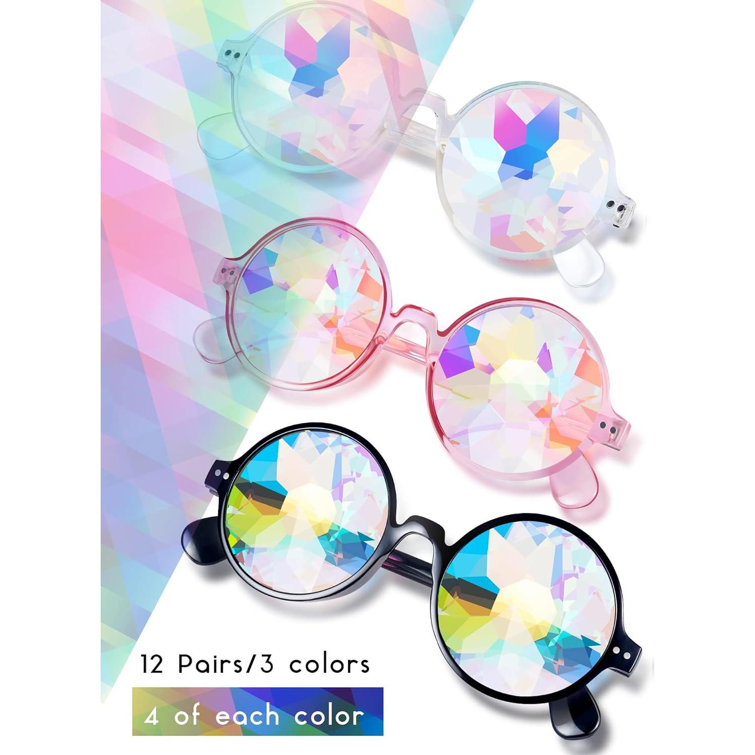 Gafas de Sol Kaleidoscopio Frienda - 12 Pares Psicodélicas