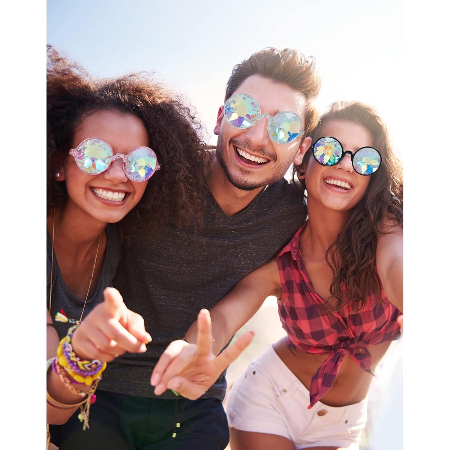 Gafas de Sol Kaleidoscopio Frienda - 12 Pares Psicodélicas