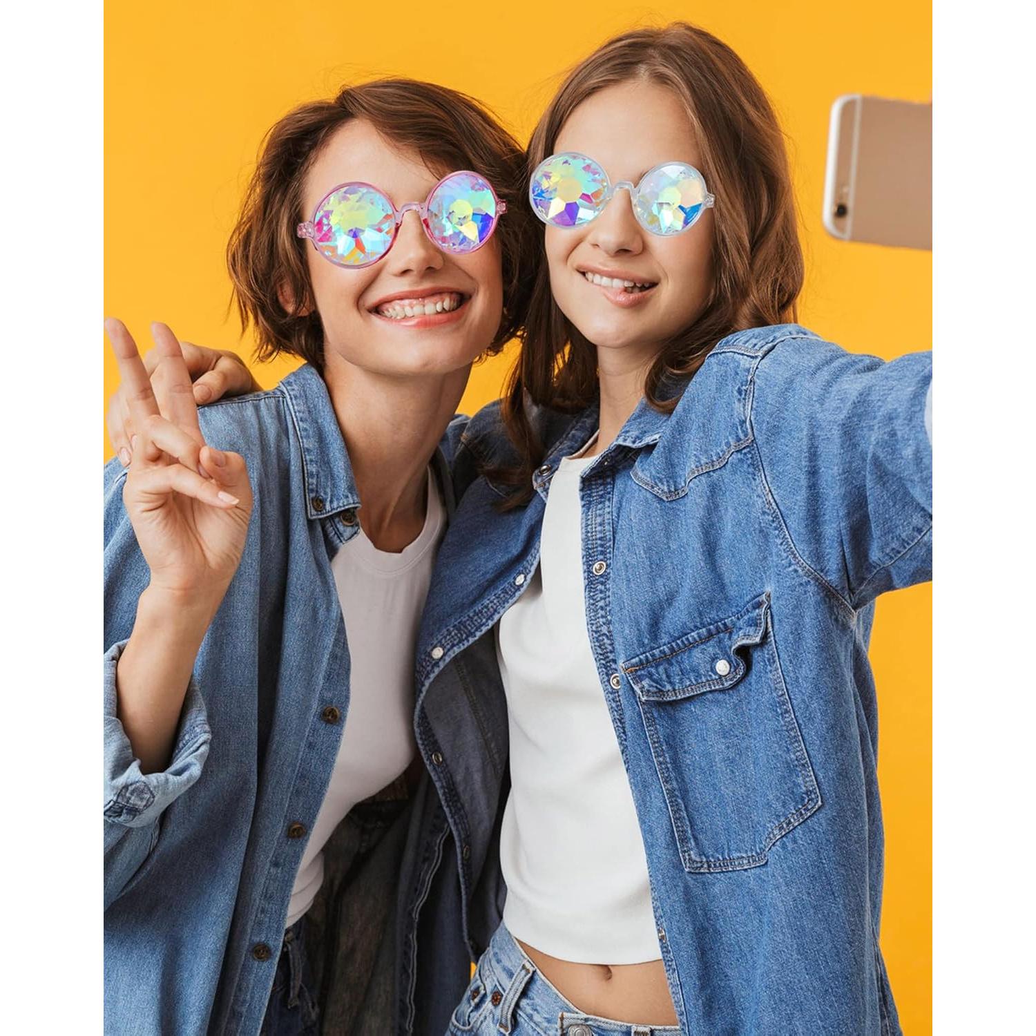 Gafas de Sol Kaleidoscopio Frienda - 12 Pares Psicodélicas