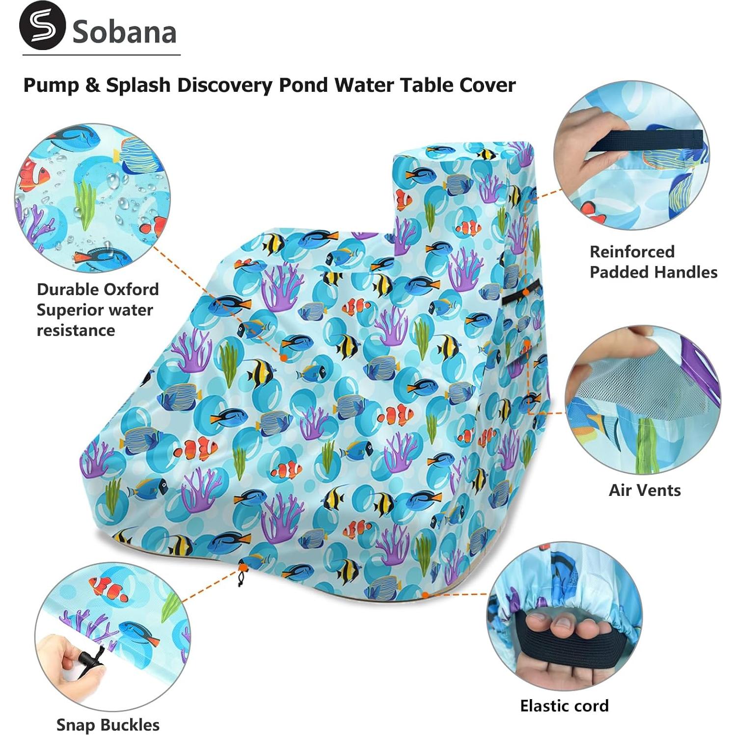 Cubierta de Mesa de Agua Sobana 76x102 cm Anti-UV Mundo Oceánico