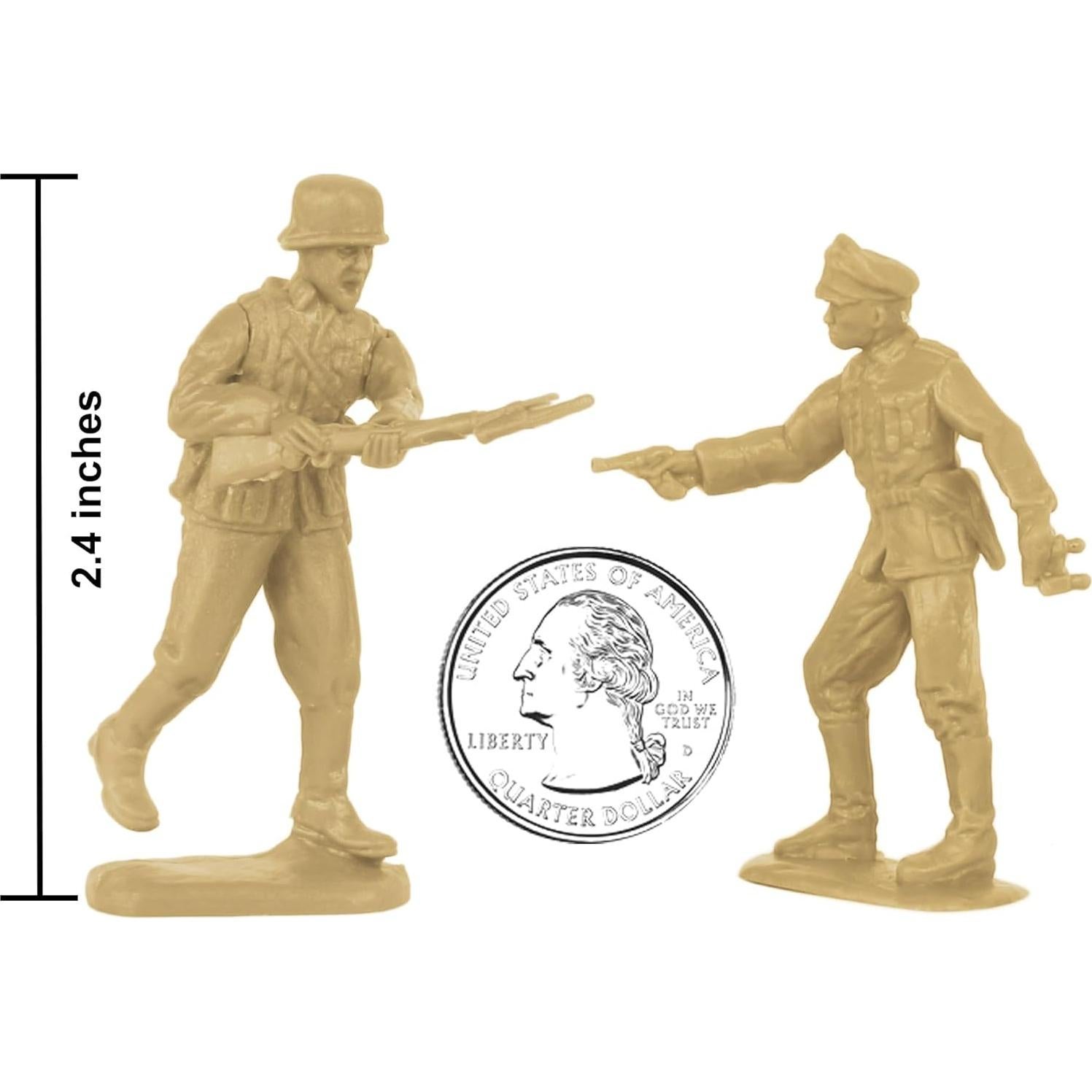 Figuras de Soldados de Plástico BMC Infantería Alemana WW2 - 32pc