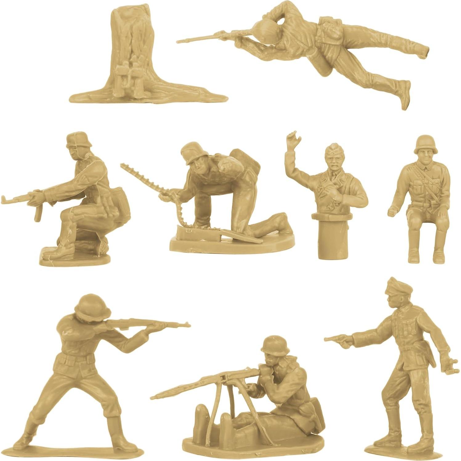 Figuras de Soldados de Plástico BMC Infantería Alemana WW2 - 32pc