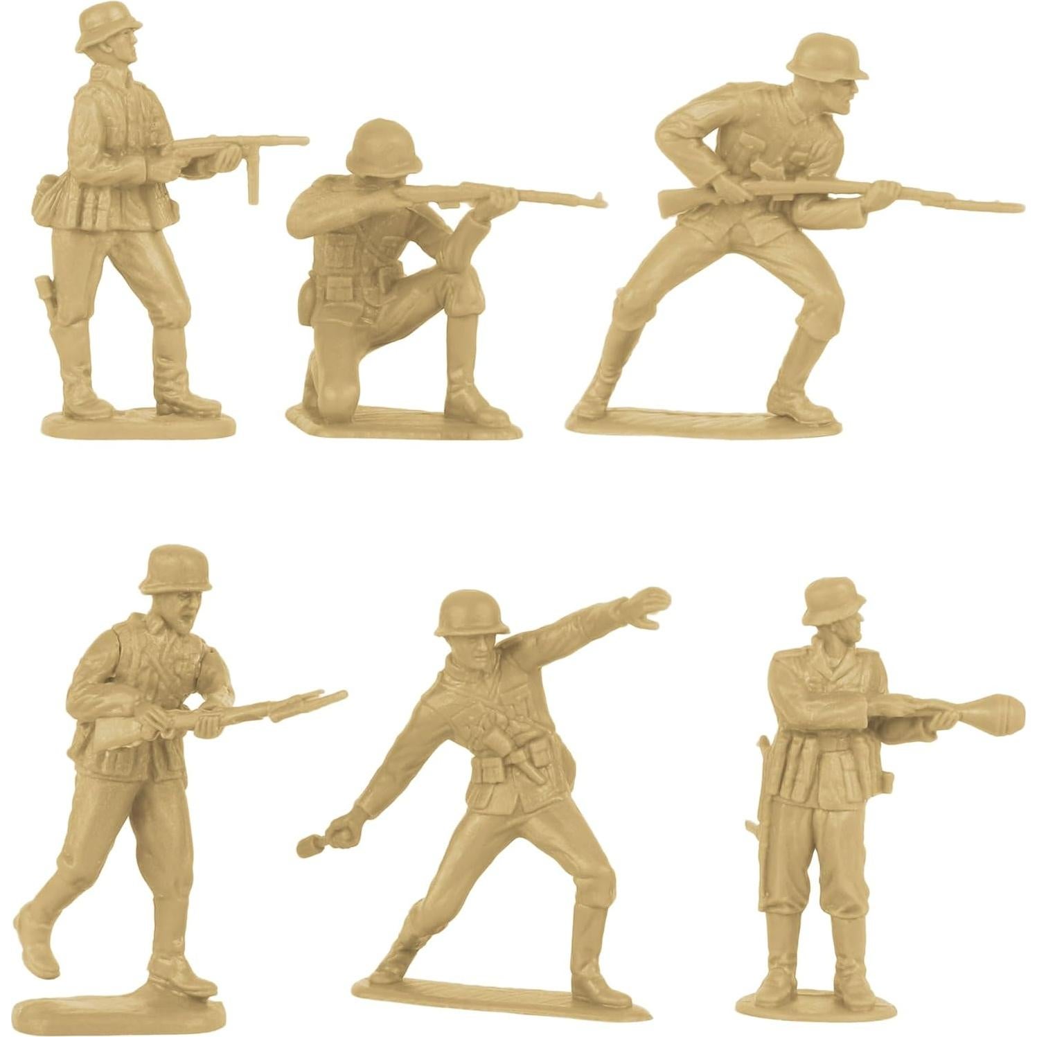 Figuras de Soldados de Plástico BMC Infantería Alemana WW2 - 32pc