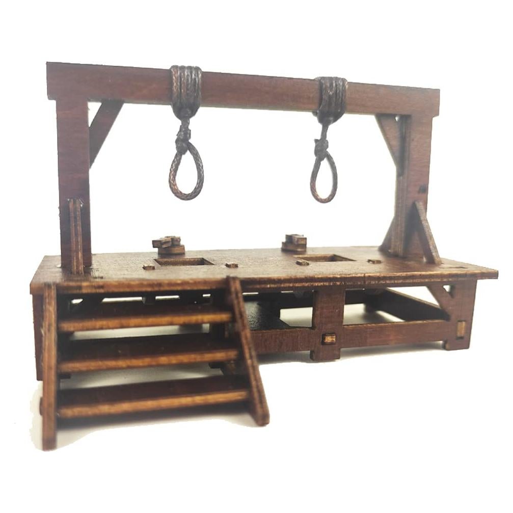 Modelo de Horca de Madera Miniatura Hecho a Mano - Juguete Decorativo