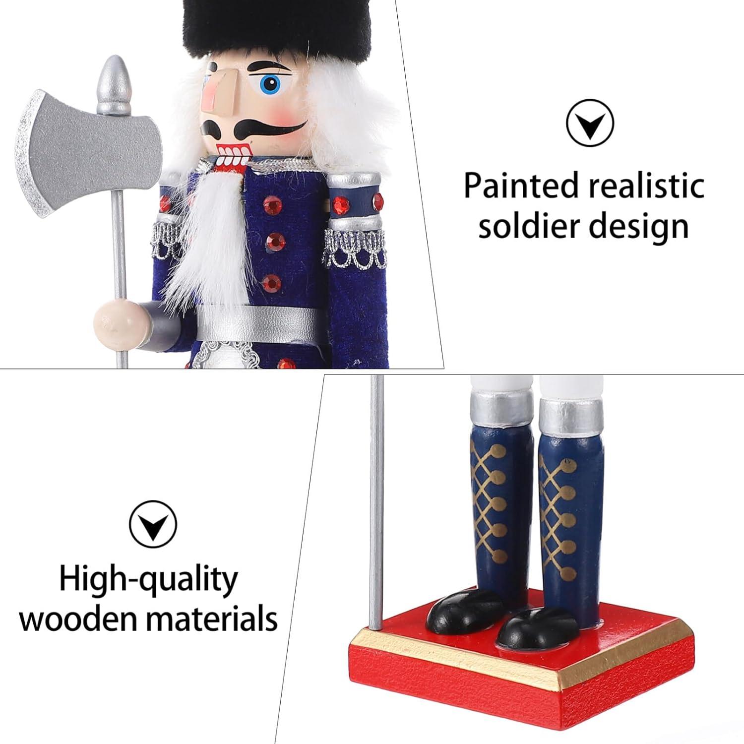 Figura de Muñeco de Nuez DEARMAMY 30x10 cm Decoración Navideña