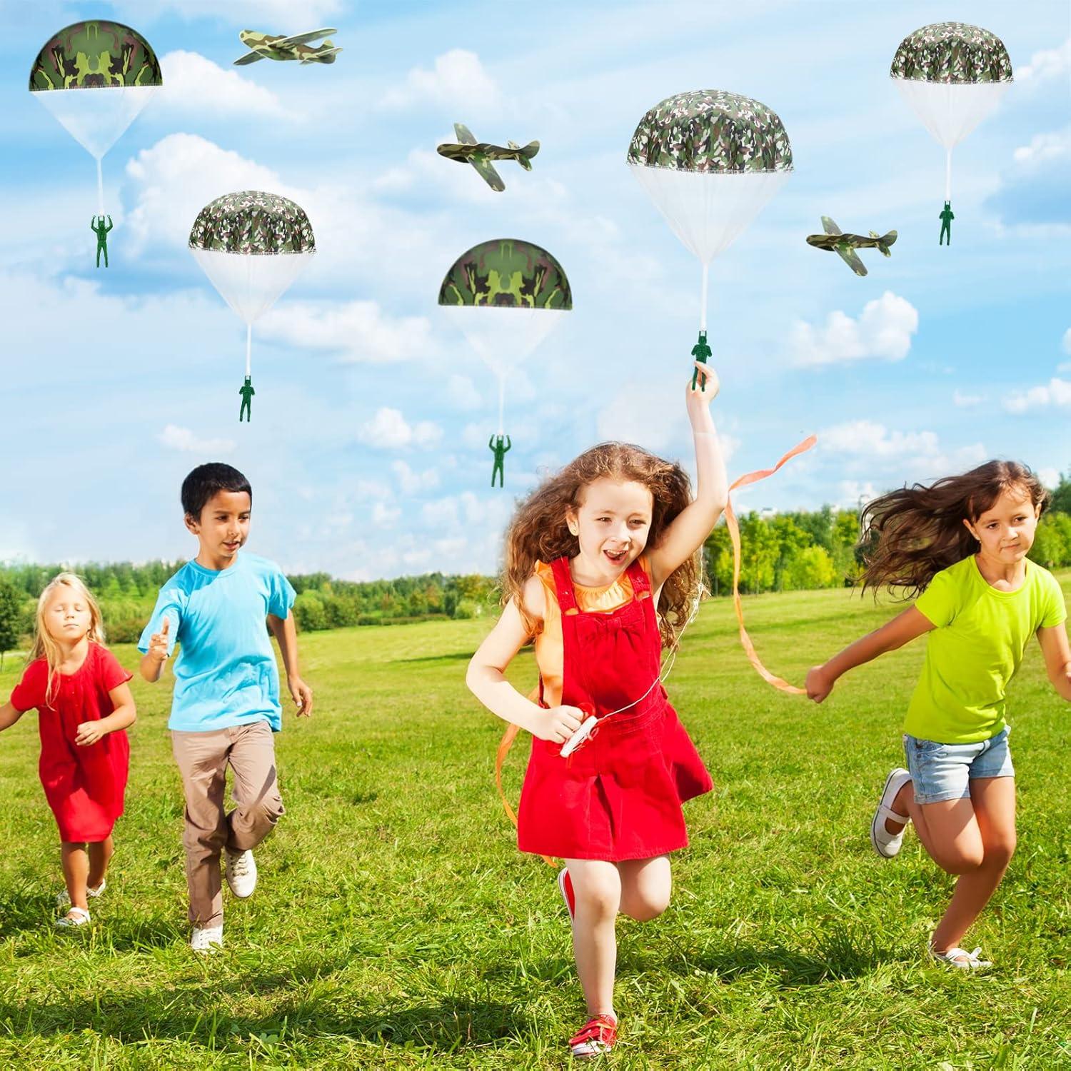 Jerify Juguetes Paracaídas y Aviones de Espuma 20 Pcs