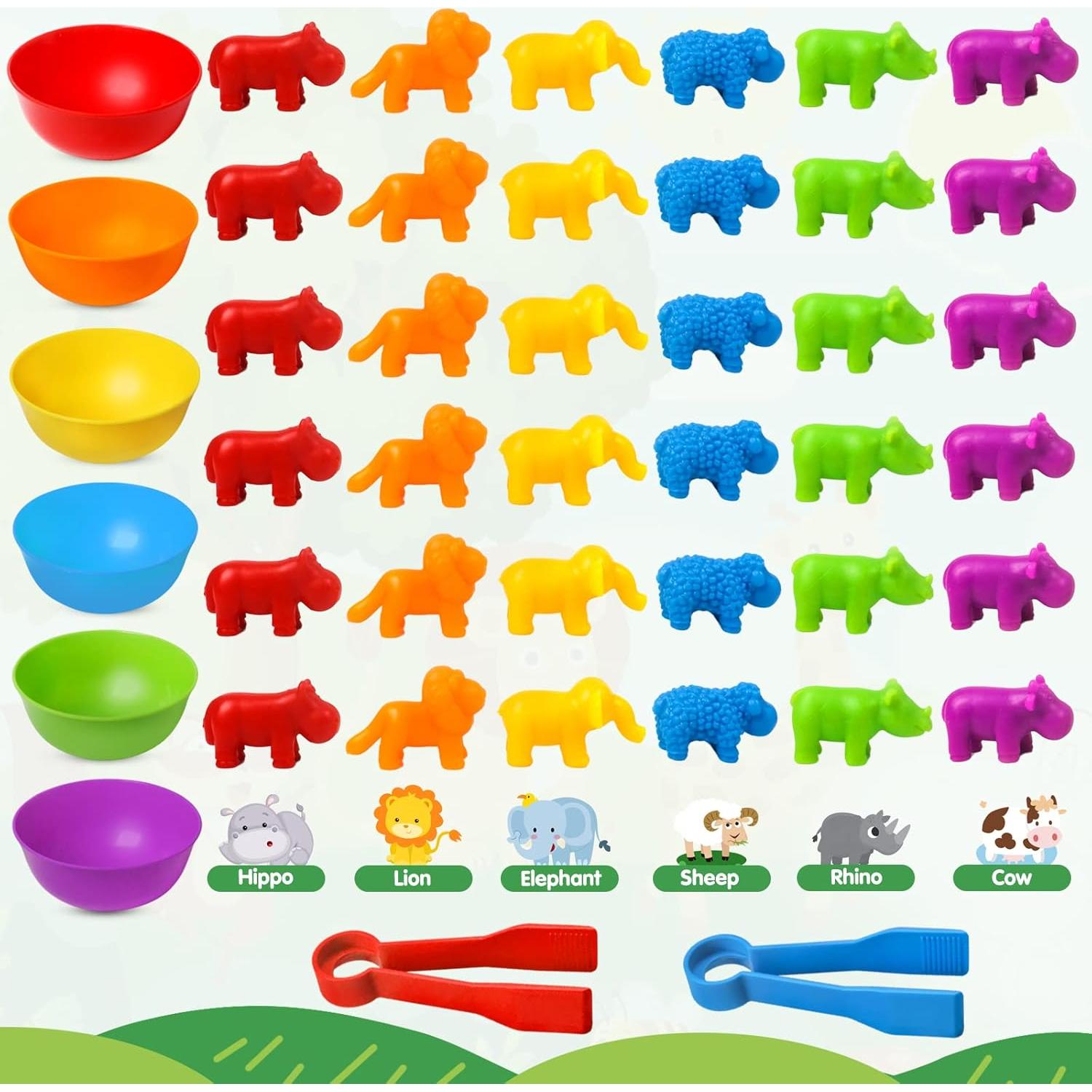 Juego de Emparejamiento Montessori de Animales - 36 Piezas