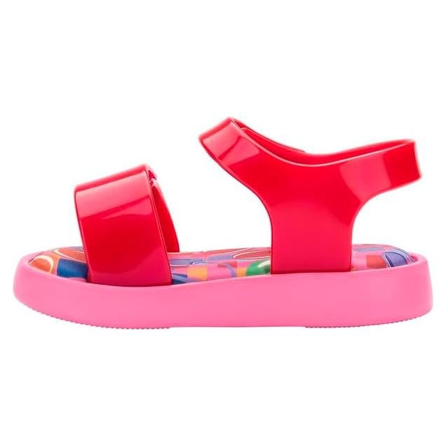 Sandalias Mini Melissa Jump para Niñas 20cm Rosa/Rojo