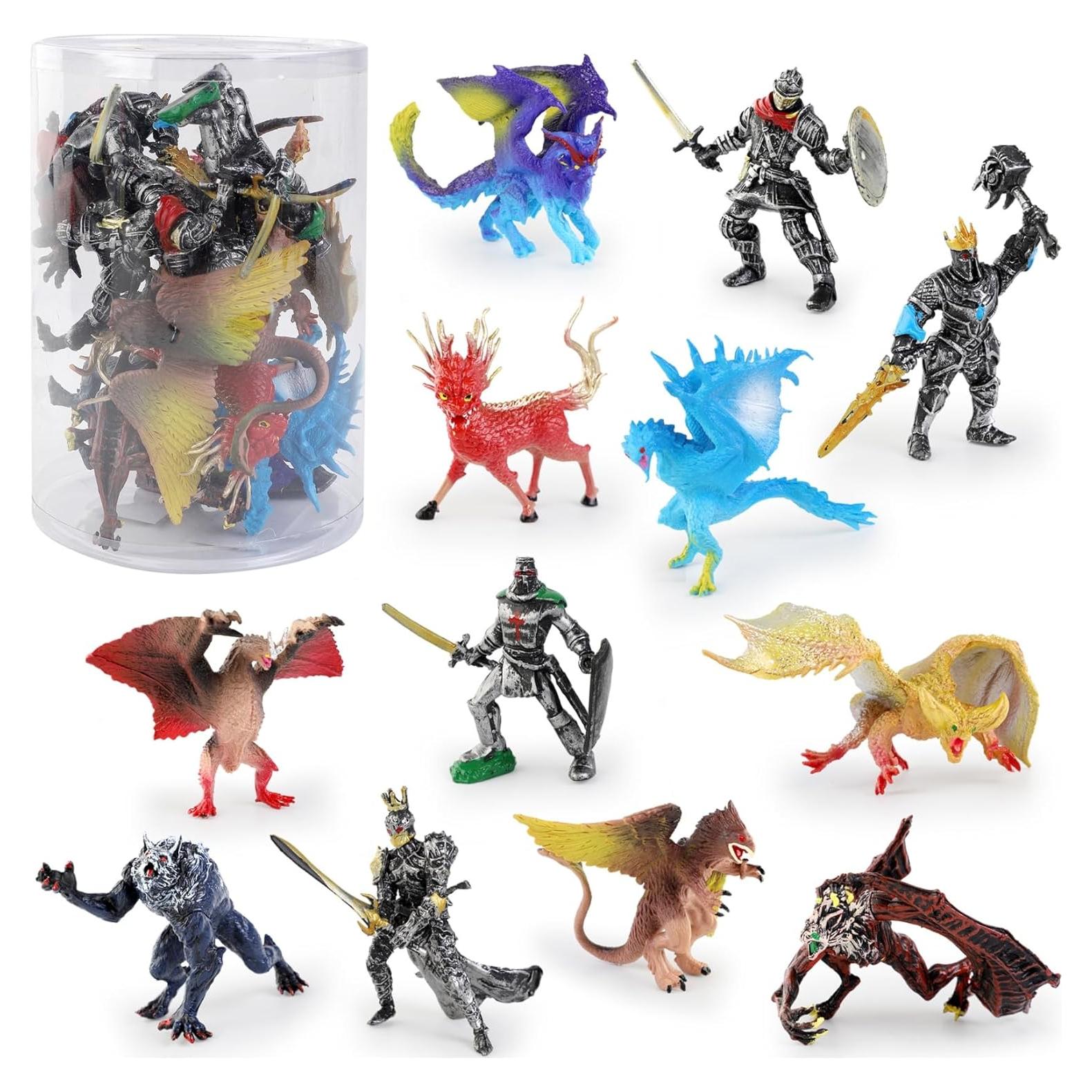 Conjunto de Figuras Medievales y Dragones Liberty Imports - 12 Piezas