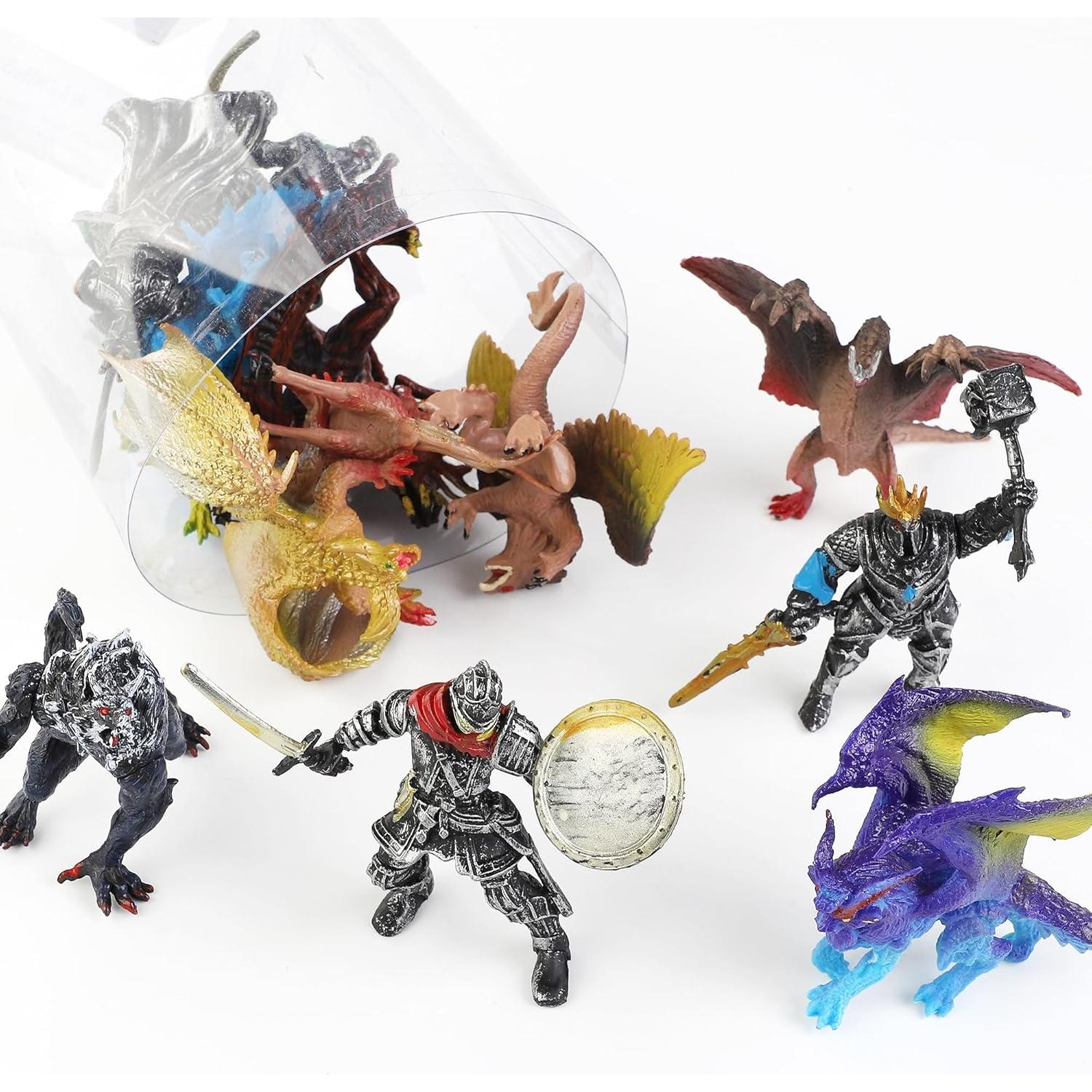 Conjunto de Figuras Medievales y Dragones Liberty Imports - 12 Piezas