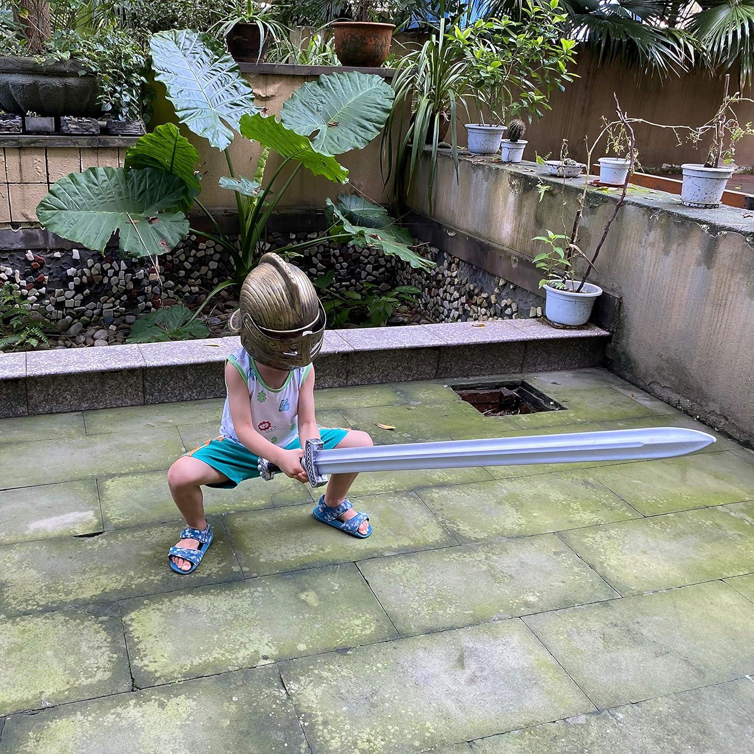 Espada Vikinga LOOYAR 105 cm Juguete de Espuma PU para Disfraz