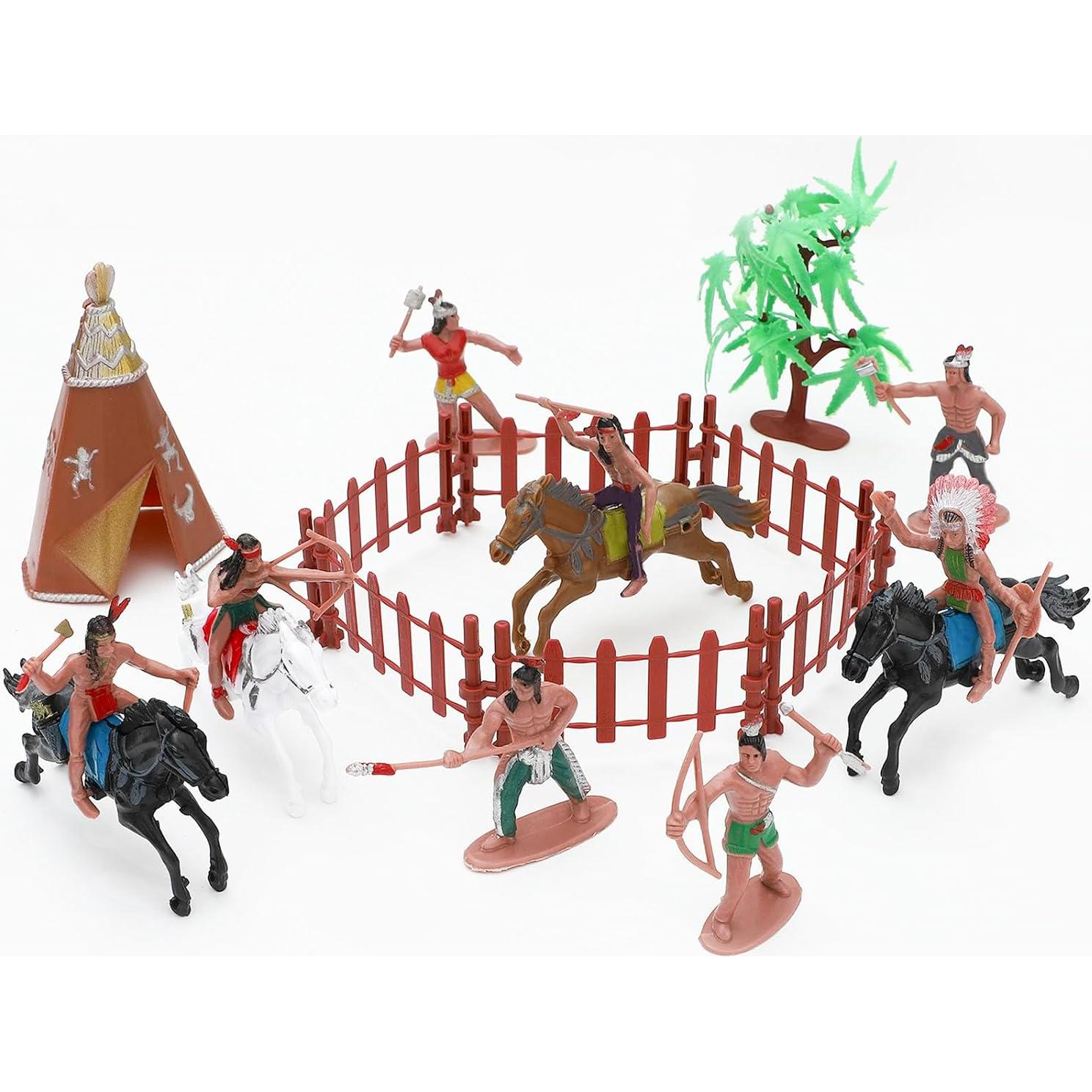 Figuras Nativas Americanas ONEST 26 Piezas Juguetes Educativos