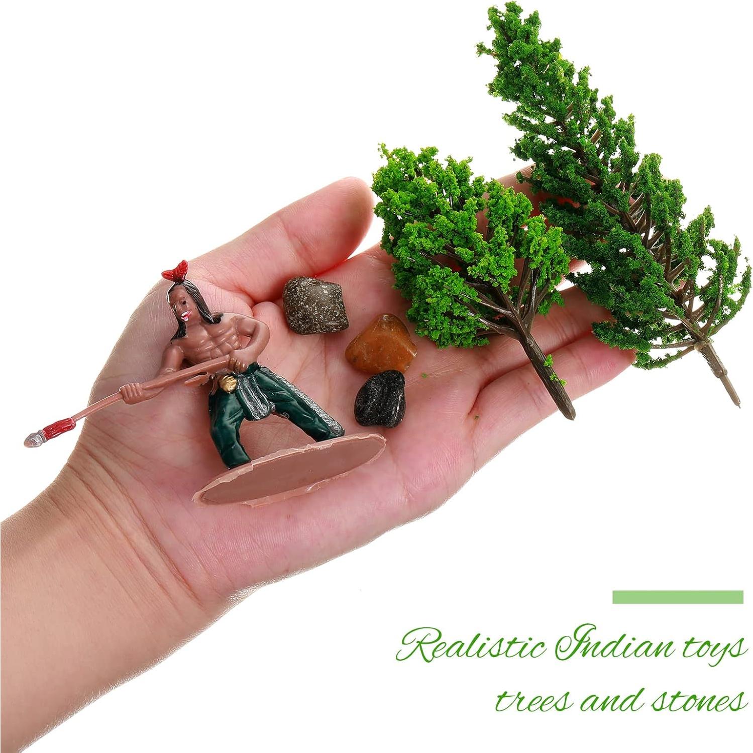 Conjunto de 32 Figuras de Indios Nativos Americanos Canlierr