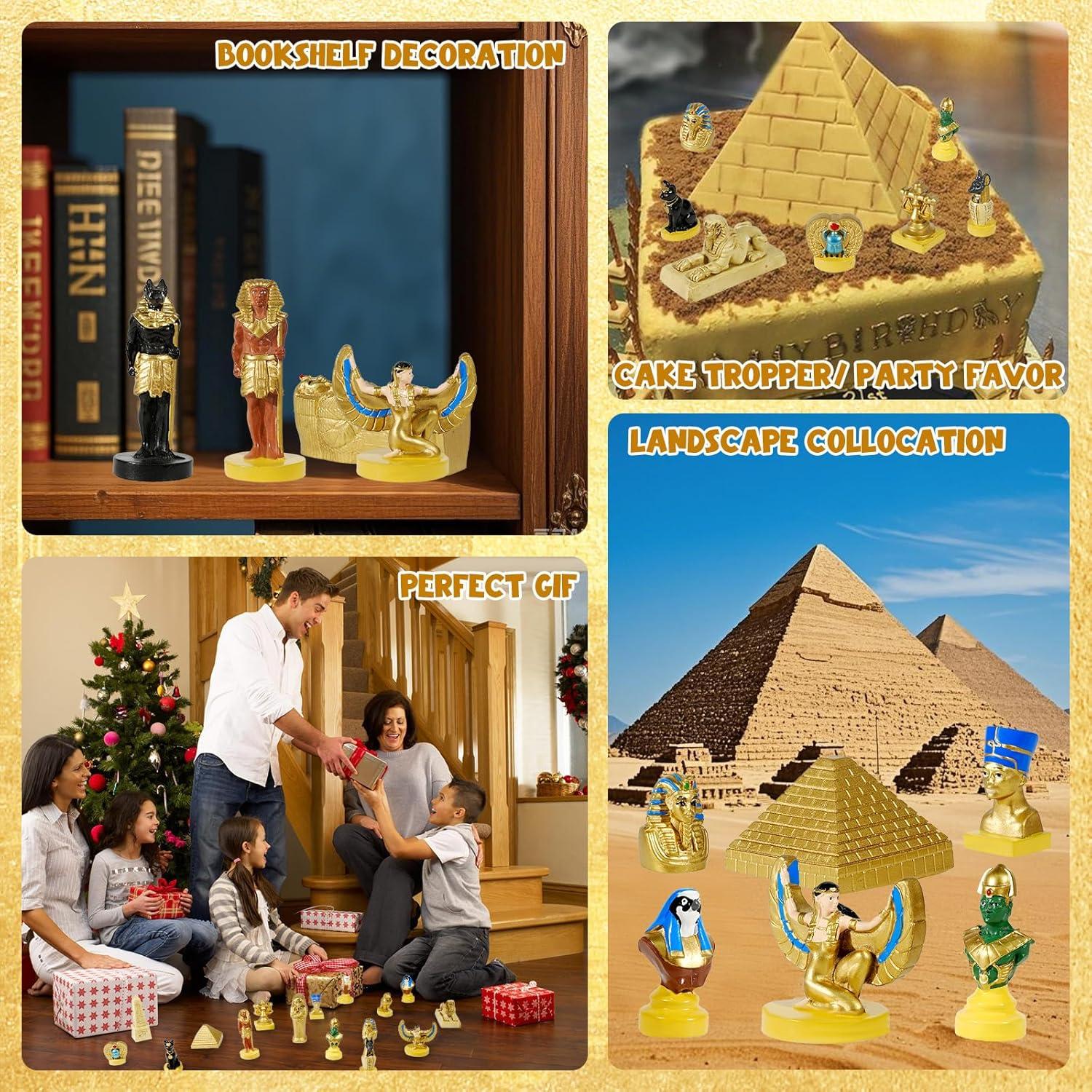 Conjunto de Figuras Egipcias 19 Piezas Pamonrueer Decoración