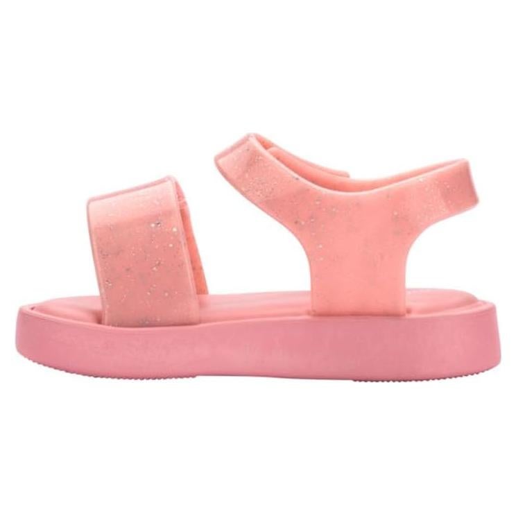 Sandalias Mini Melissa 11 Infante Rosa Glitter - Papete de Gel