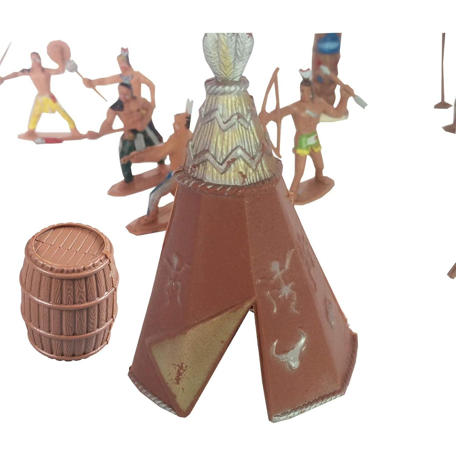 Figuras de Indios Americanos Nativos FUNSHOWCASE - Paquete de 15 Miniaturas