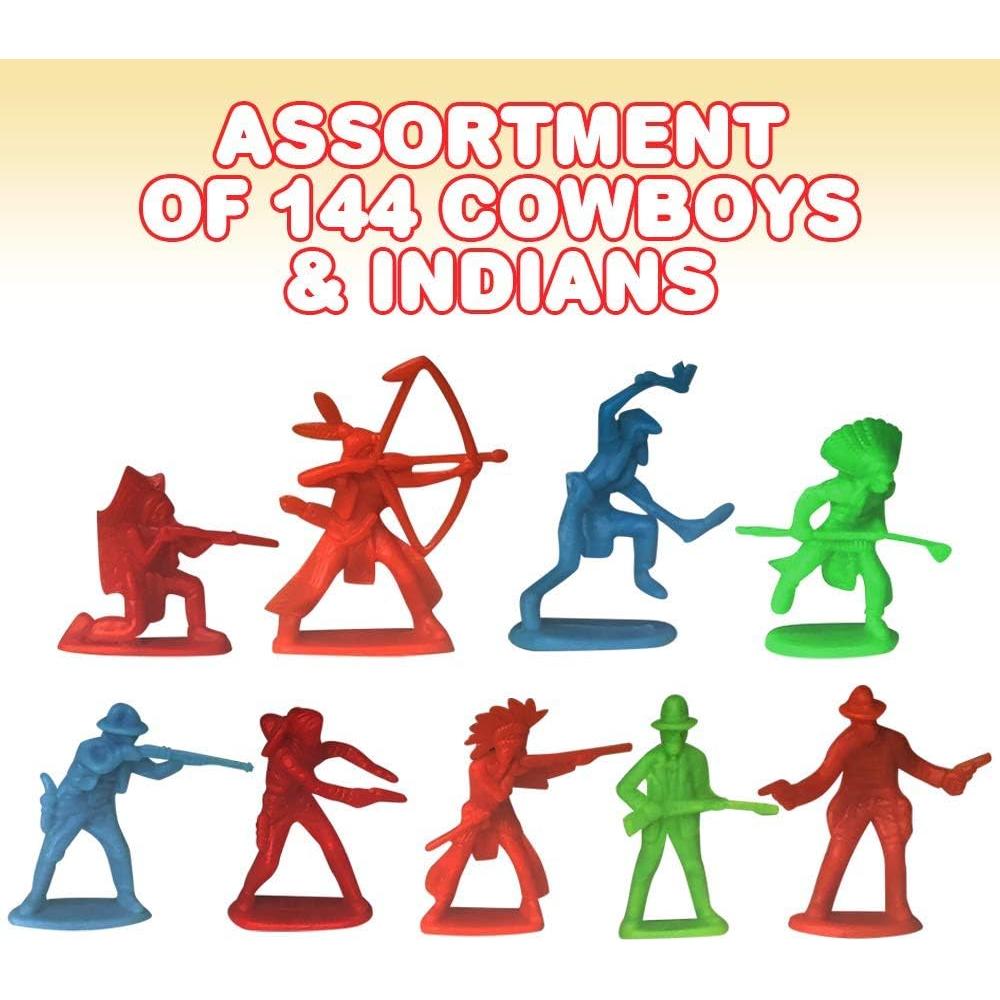 Figuras de Acción Vaqueros e Indios ArtCreativity - 144 Piezas