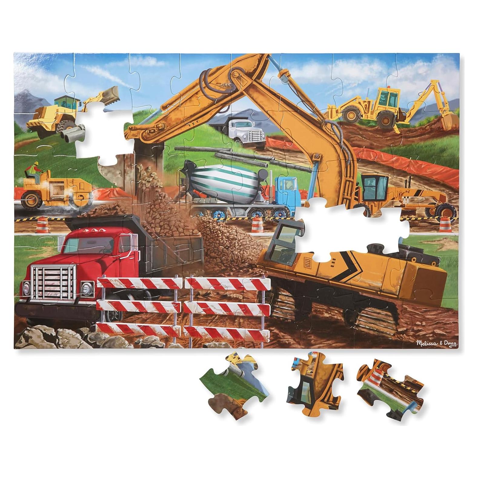 Rompecabezas Jumbo Sitio de Construcción Melissa & Doug 48 Piezas