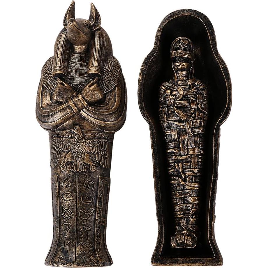 Sarcófago Anubis Coleccionable Egipcio 13.97 cm Pacific Trading