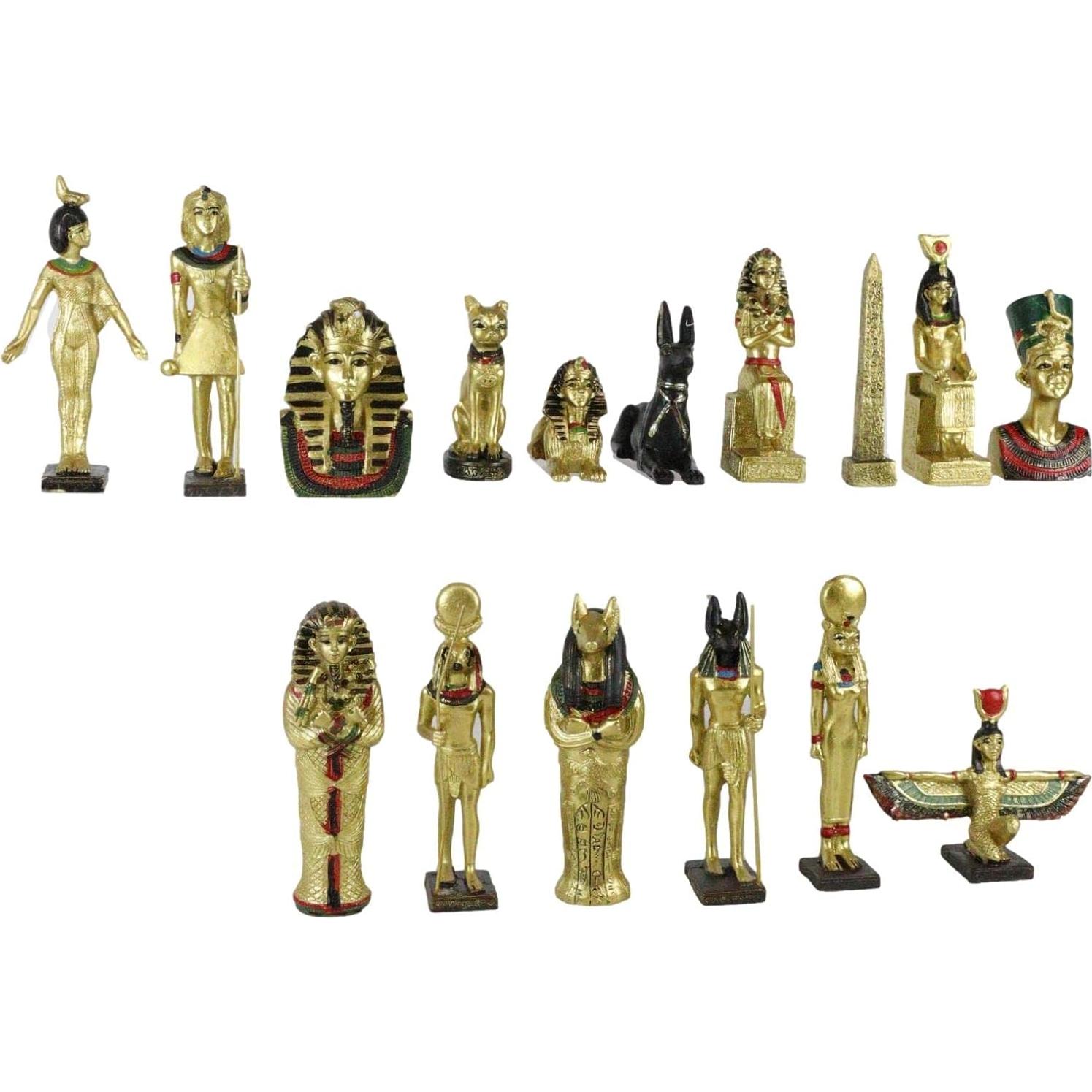 Conjunto de Figuras Miniatura Dioses Egipcios Ebros 16 Piezas