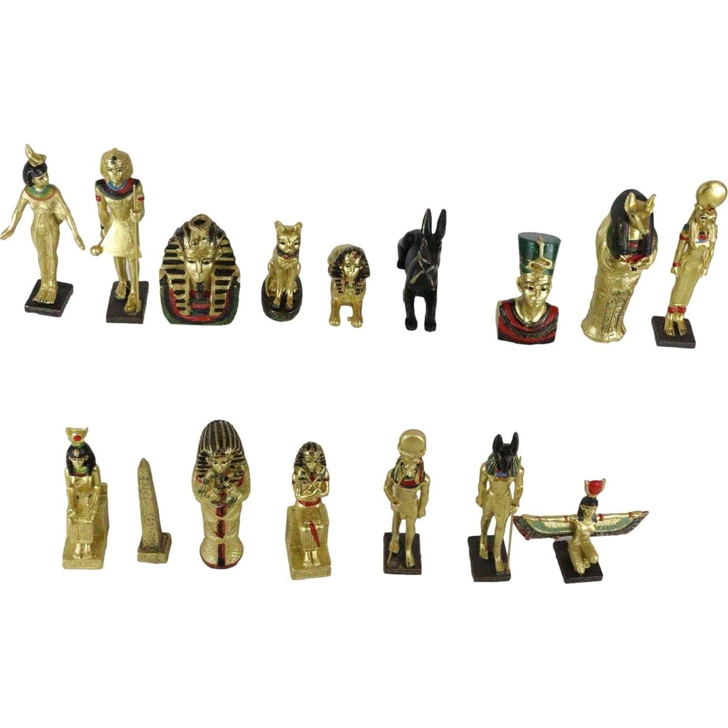 Conjunto de Figuras Miniatura Dioses Egipcios Ebros 16 Piezas