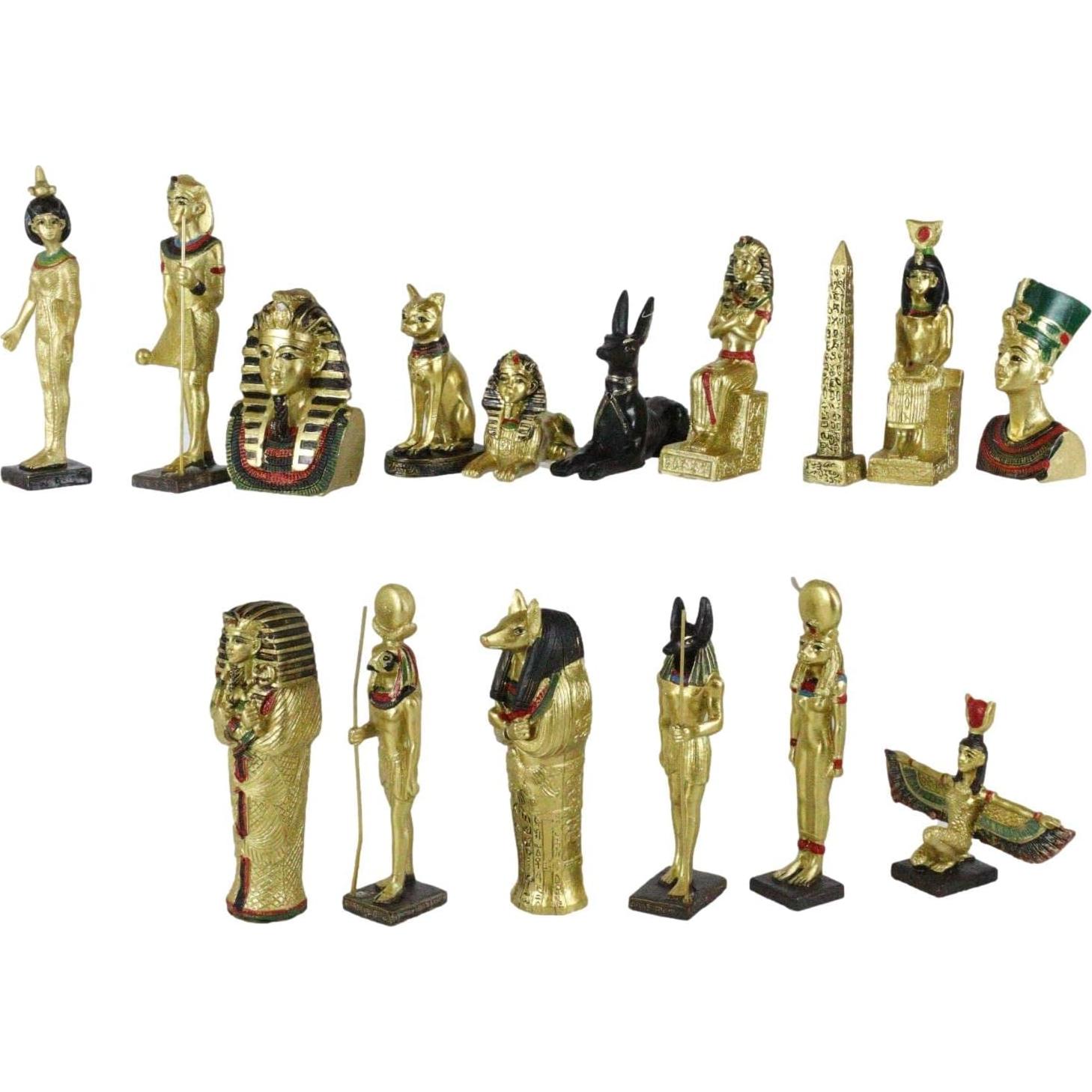 Conjunto de Figuras Miniatura Dioses Egipcios Ebros 16 Piezas