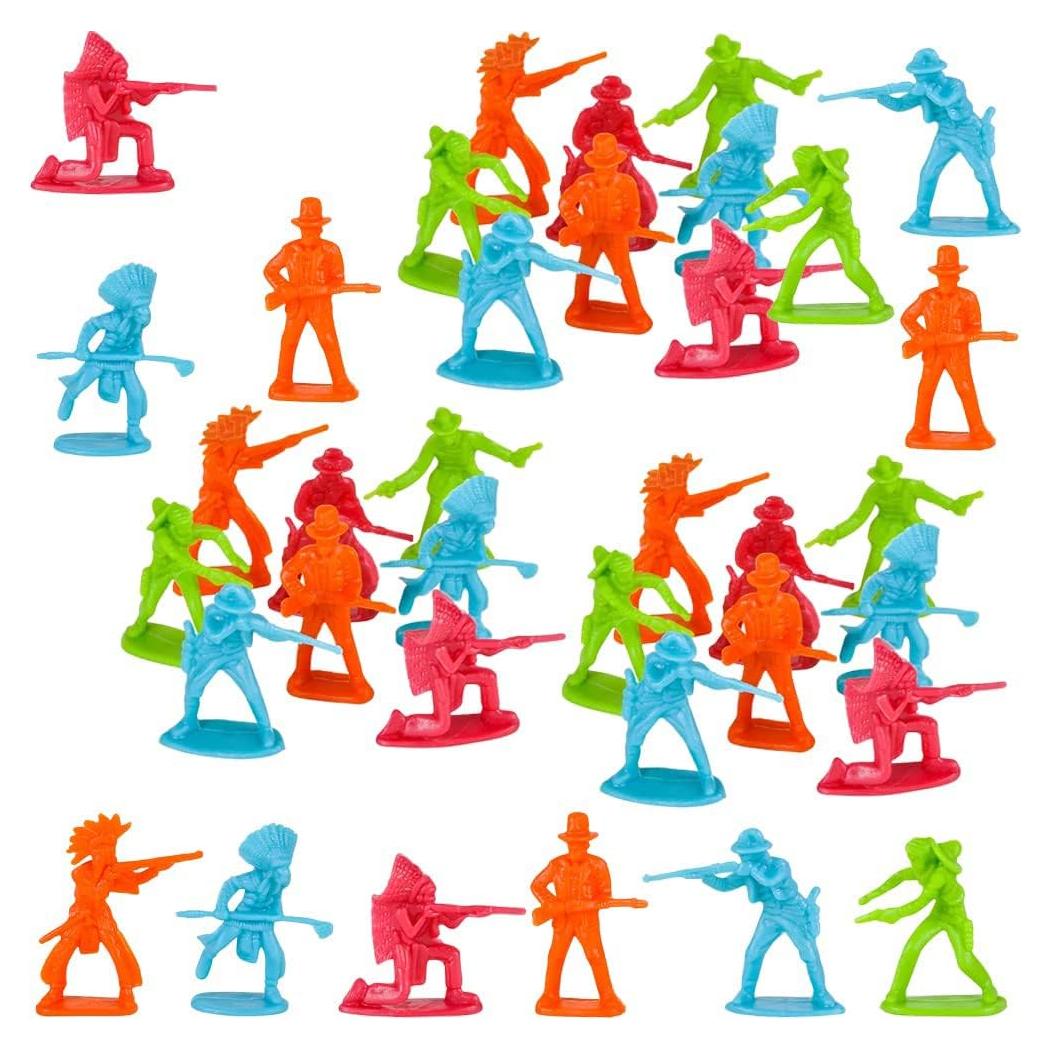 Figuras Nativas Americanas Vaquero e Indio Chochkees 144 Piezas