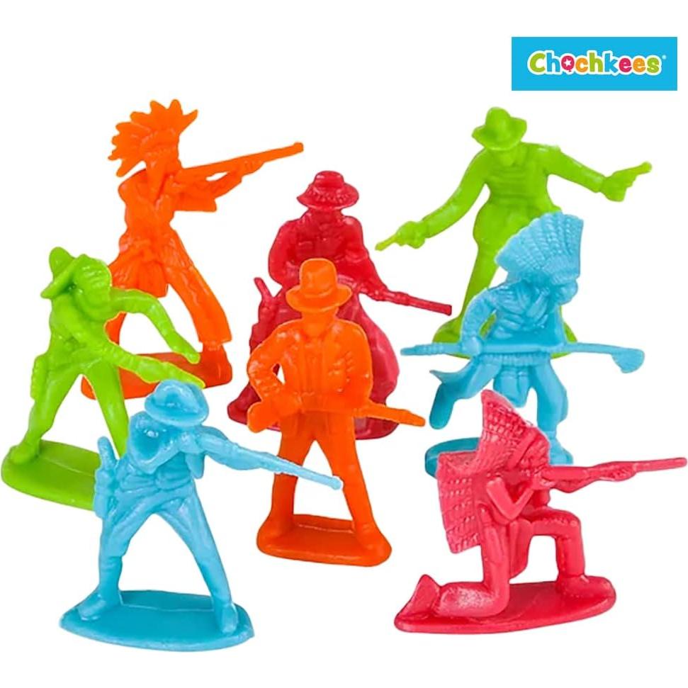 Figuras Nativas Americanas Vaquero e Indio Chochkees 144 Piezas