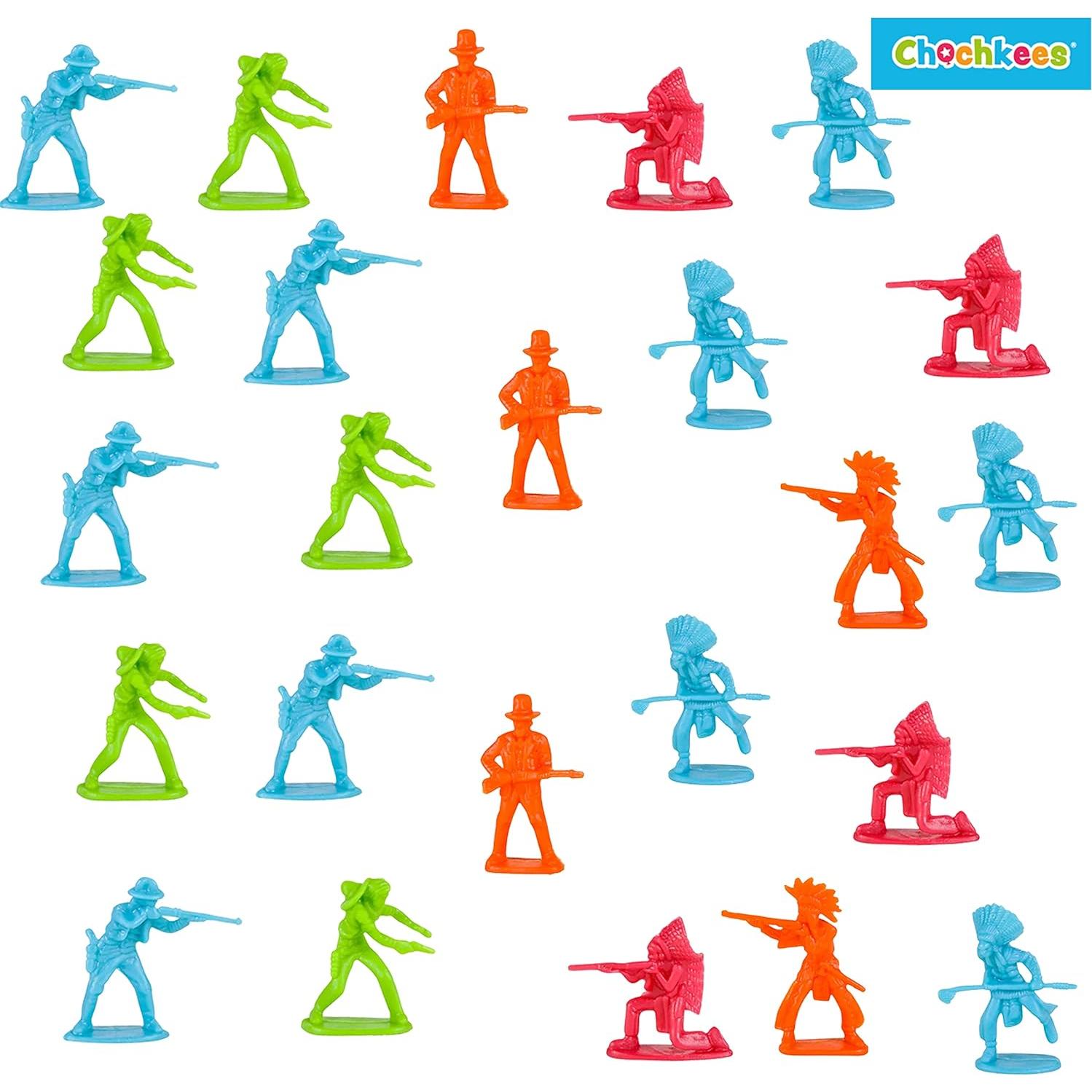 Figuras Nativas Americanas Vaquero e Indio Chochkees 144 Piezas