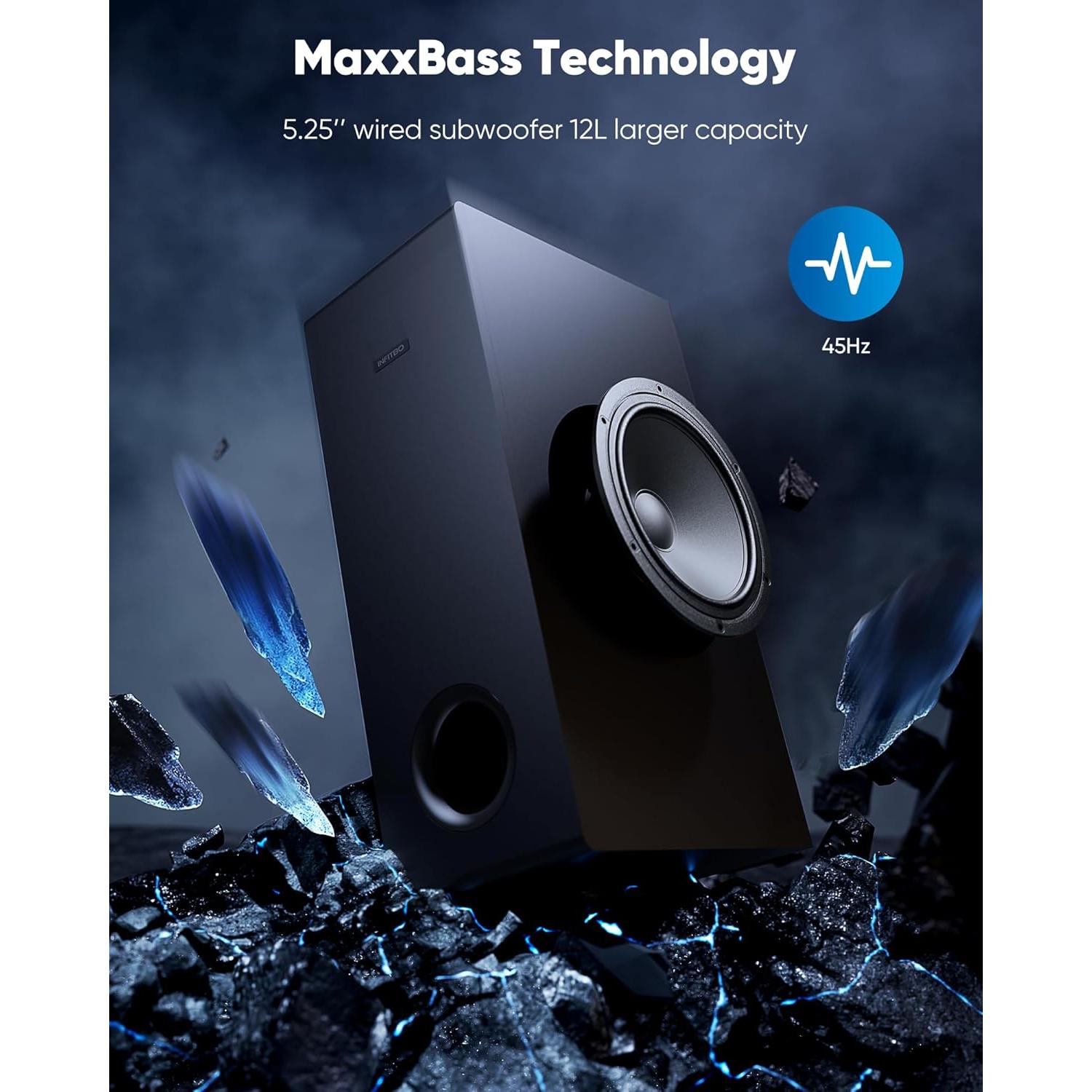 Barra de Sonido INFITBO D40CS 2.1CH 190W Subwoofer 13.34cm