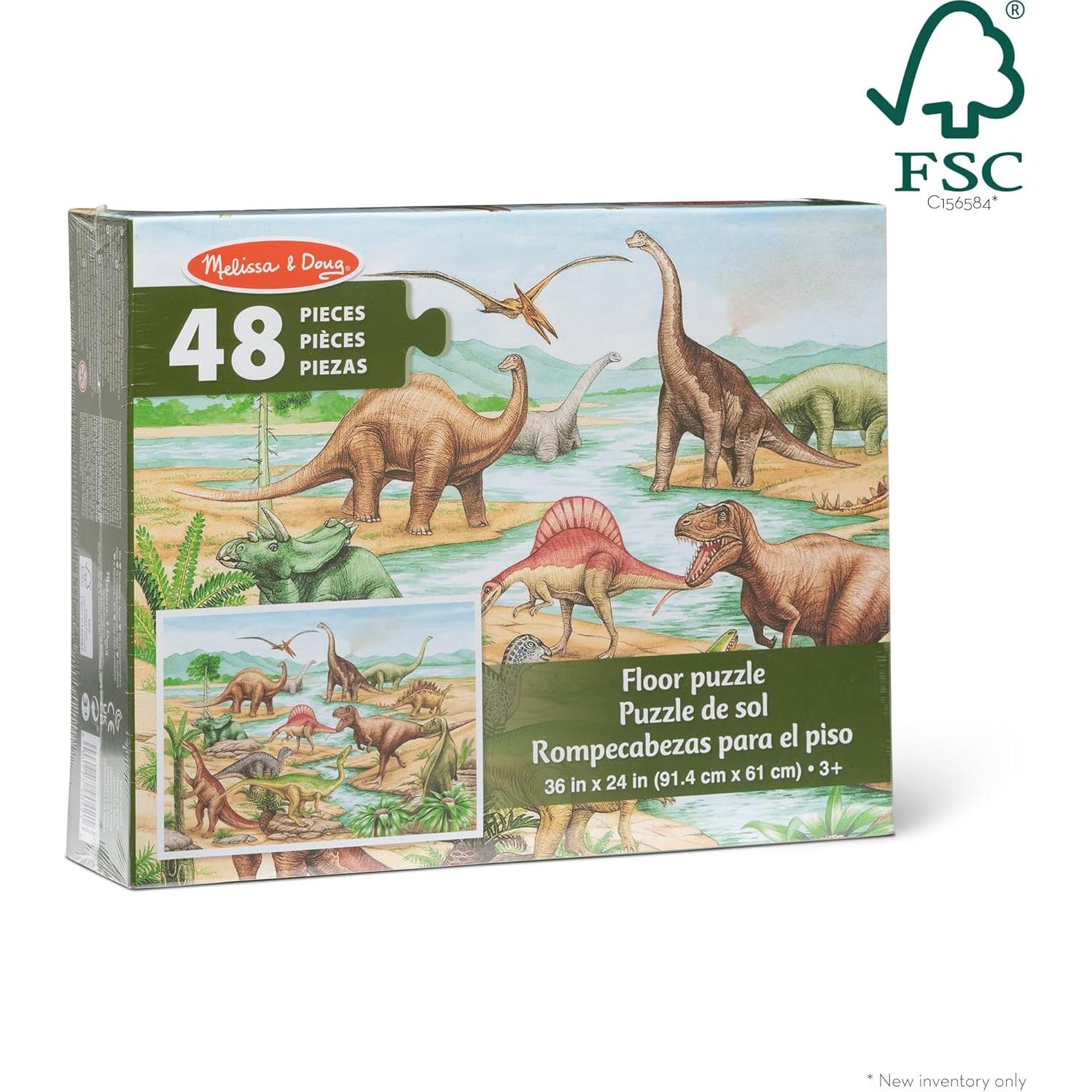 Rompecabezas de Piso Dinosaurios Melissa & Doug - 48 Piezas