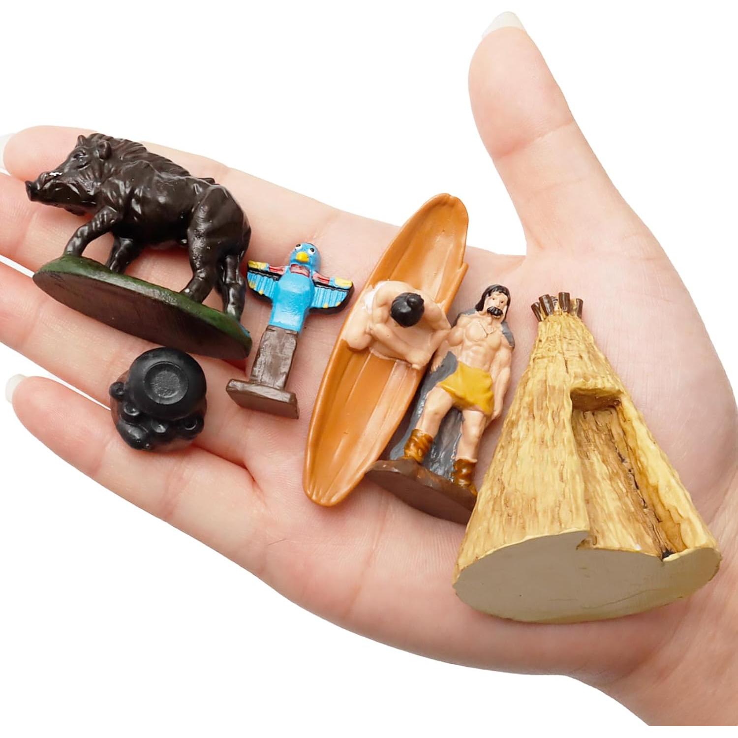 Set de 15 Figuras Nativas Americanas Hiawbon con Accesorios